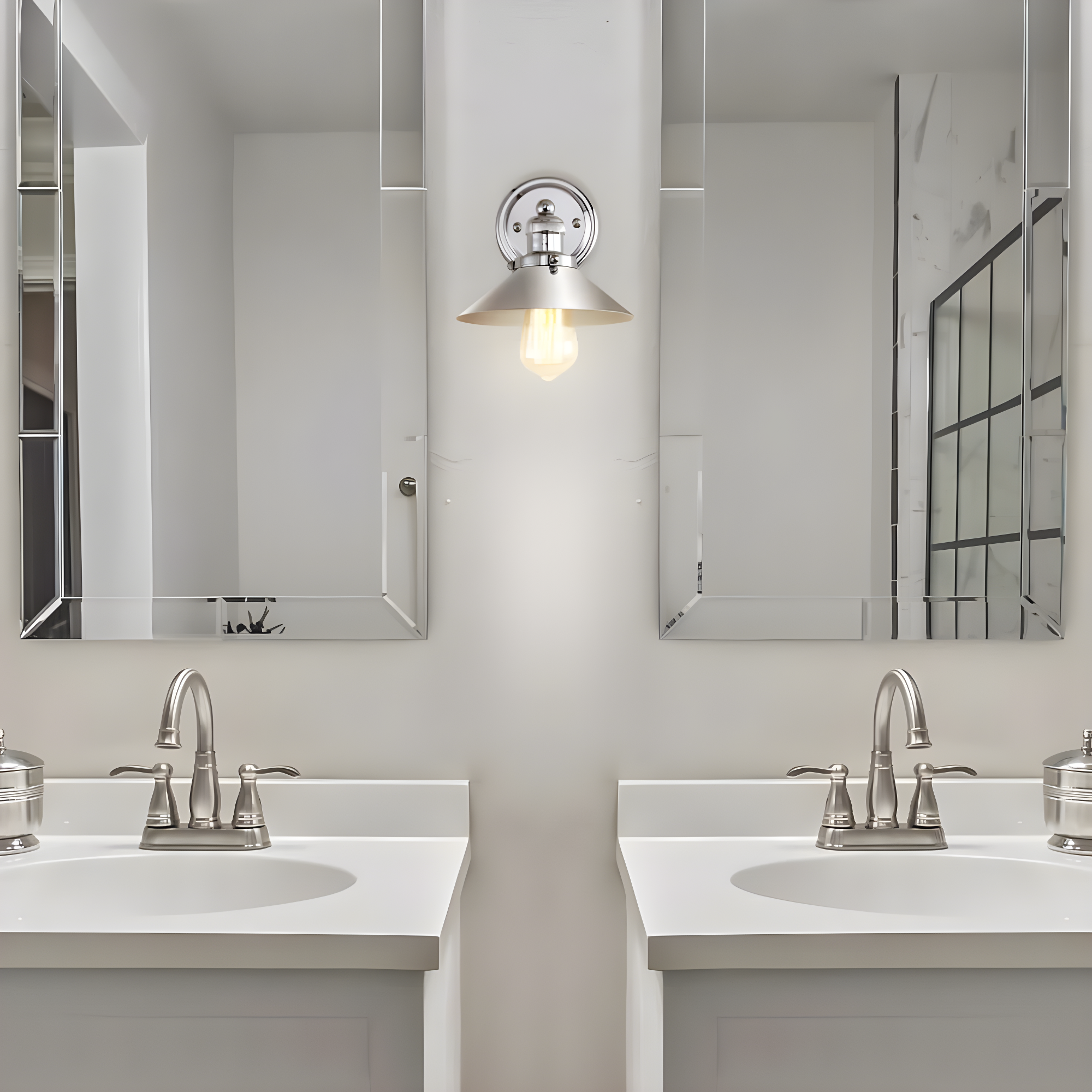 July 7.75" Metal Shade Sconce, Chrome
