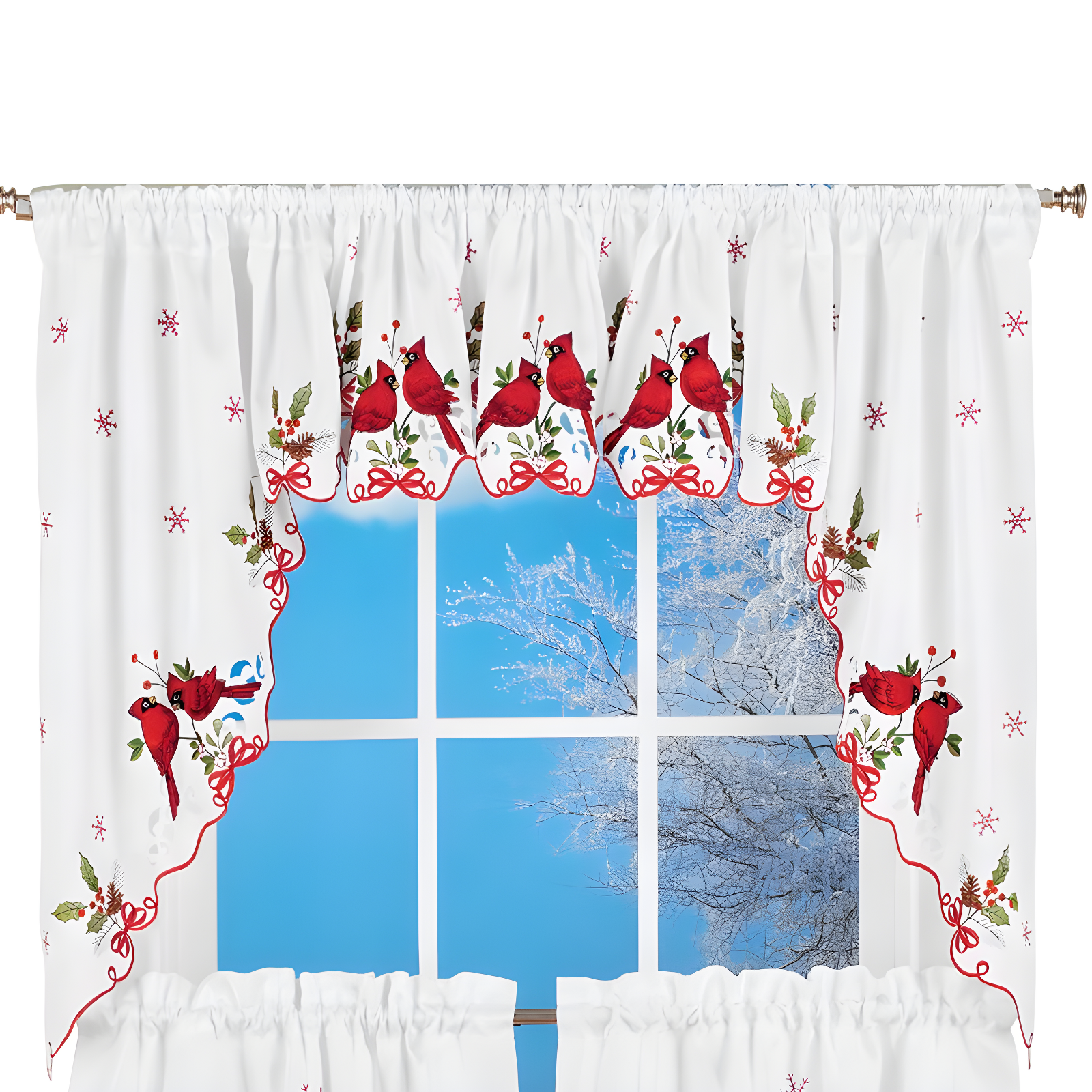 Gateau Animal Print Swag 36.75'' W Window Valance in