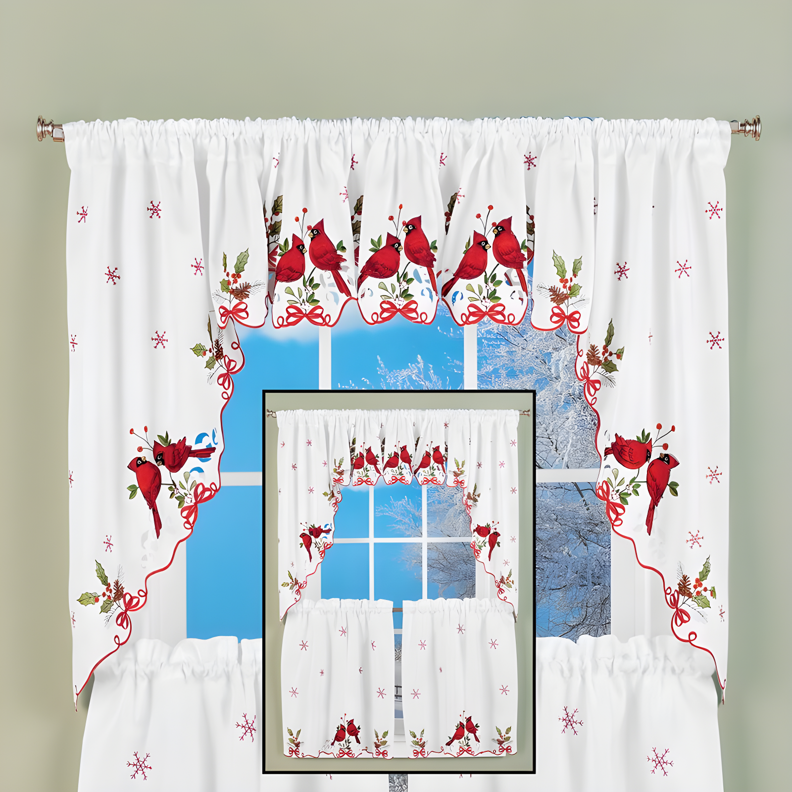 Gateau Animal Print Swag 36.75'' W Window Valance in