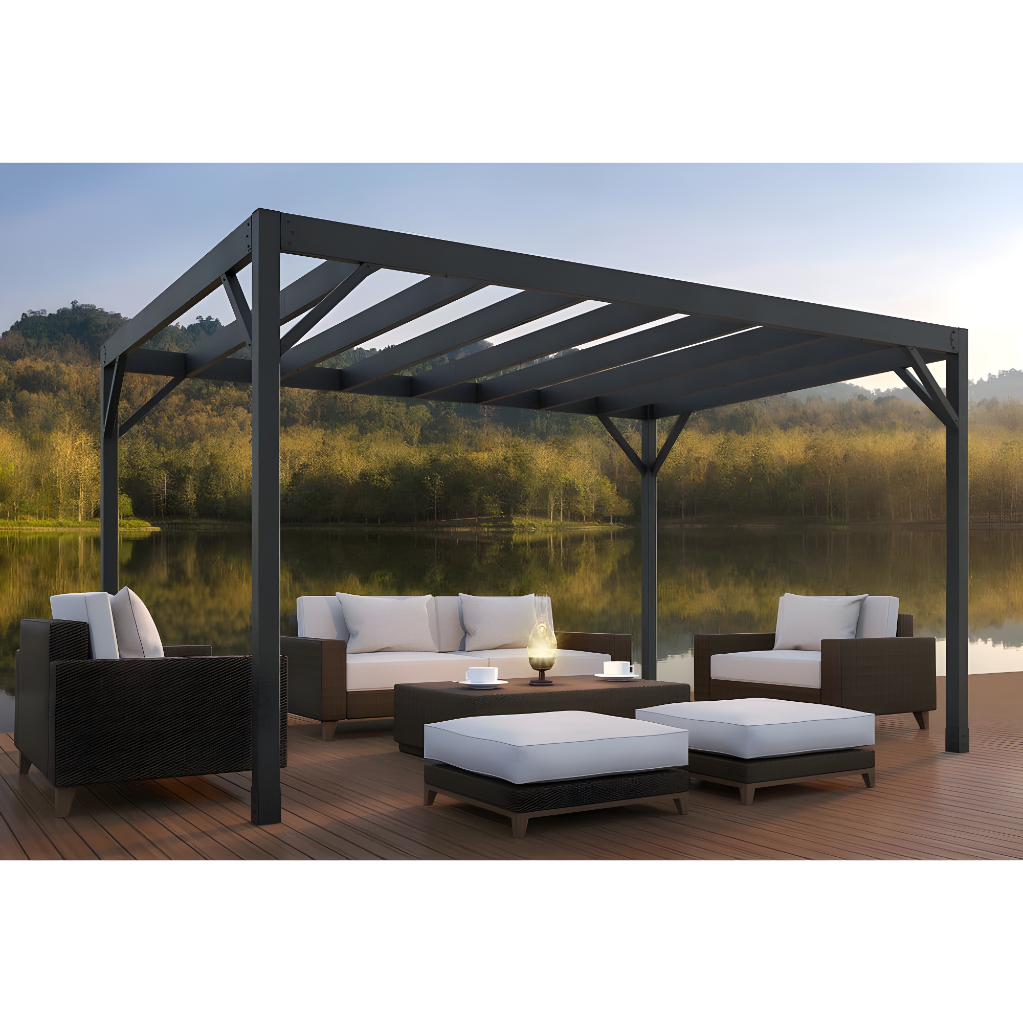 Fortress Building Products Fortress Evolution Modern Heavy Duty Steel Pergola Kit | Wayfair