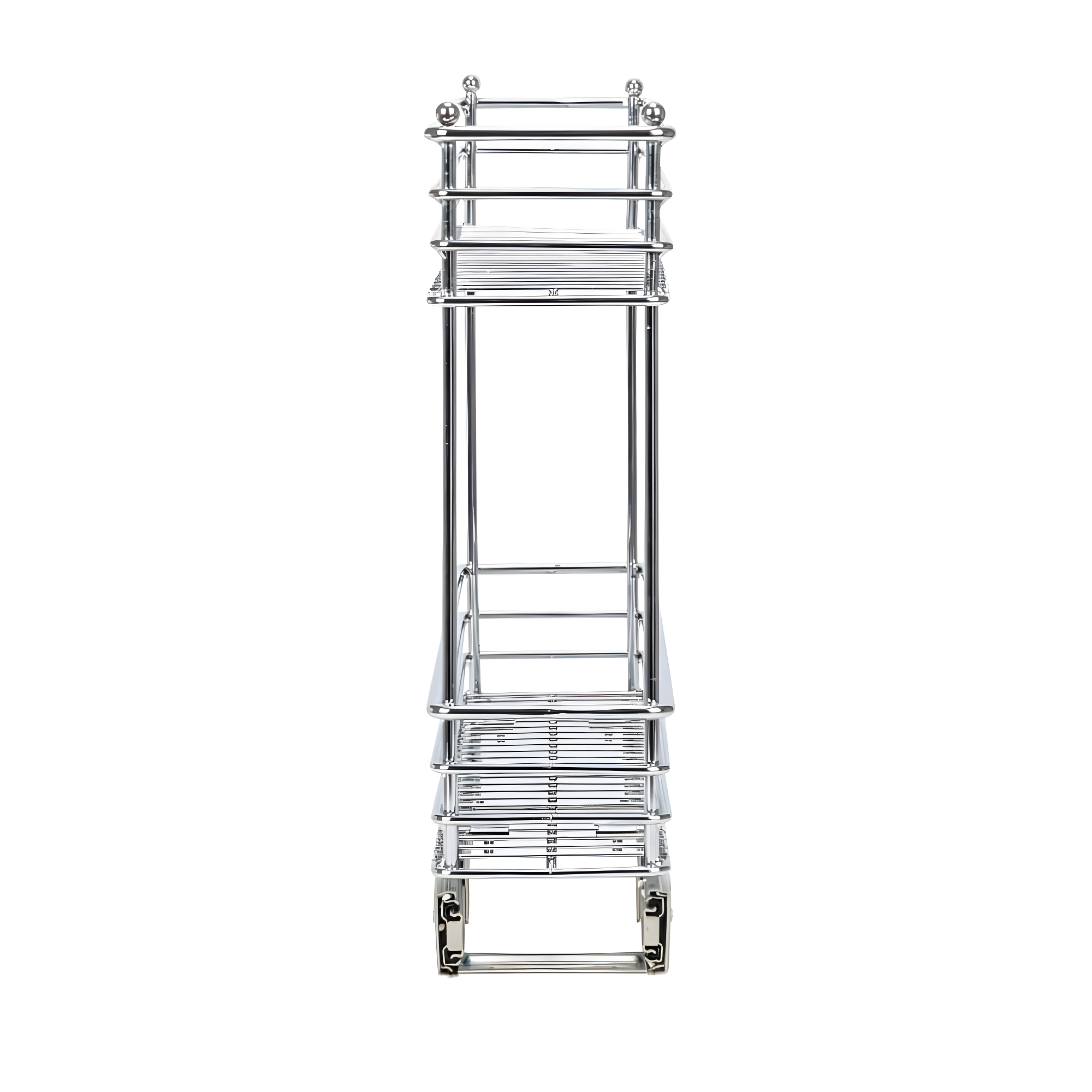 Household Essentials Glidez Multipurpose Chrome-Plated Steel Pull-Out/Slide-Out Storage Organizer for Under Cabinet Use - 2-Tier Design - Fits Standard Size Cabinet or Shelf, Chrome