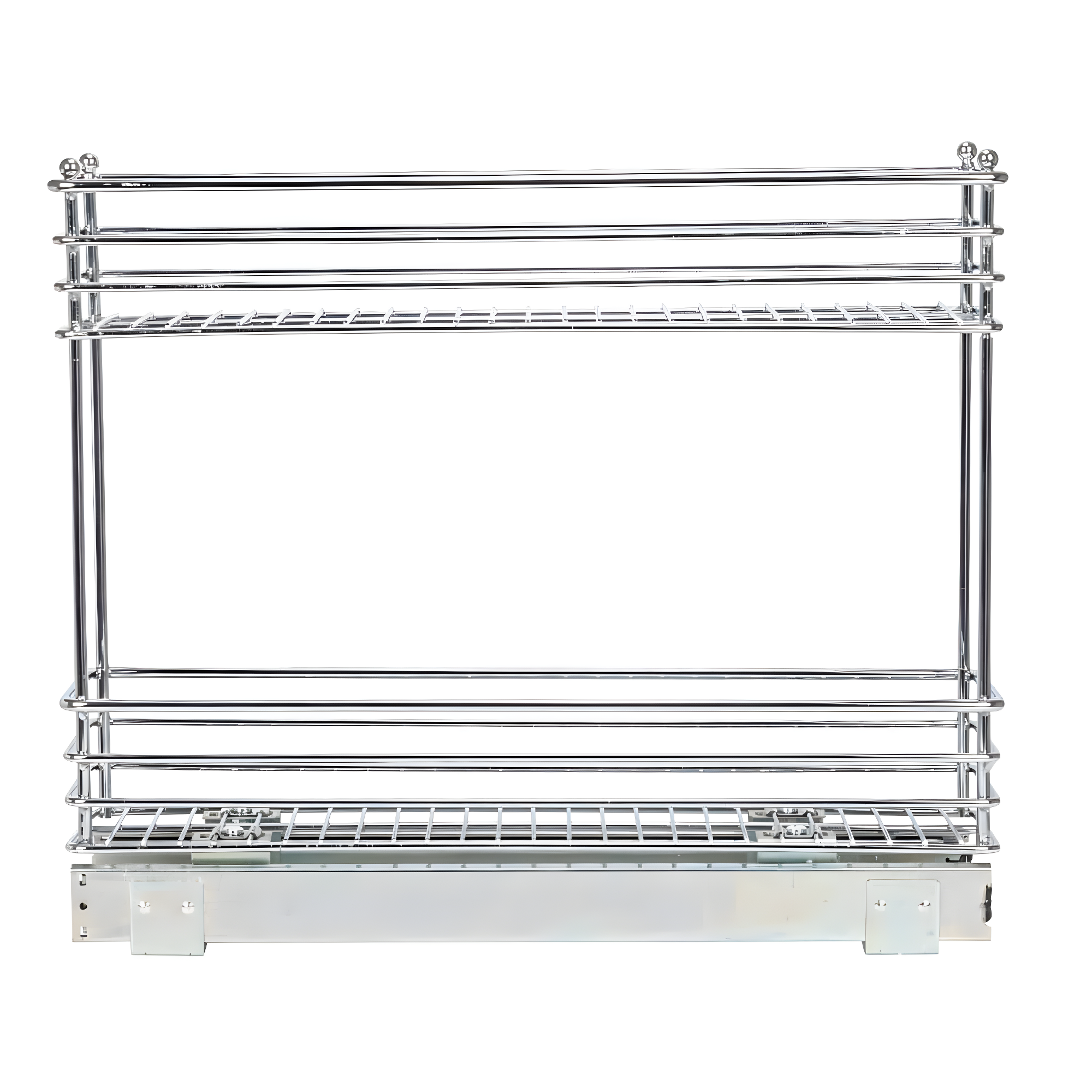 Household Essentials Glidez Multipurpose Chrome-Plated Steel Pull-Out/Slide-Out Storage Organizer for Under Cabinet Use - 2-Tier Design - Fits Standard Size Cabinet or Shelf, Chrome