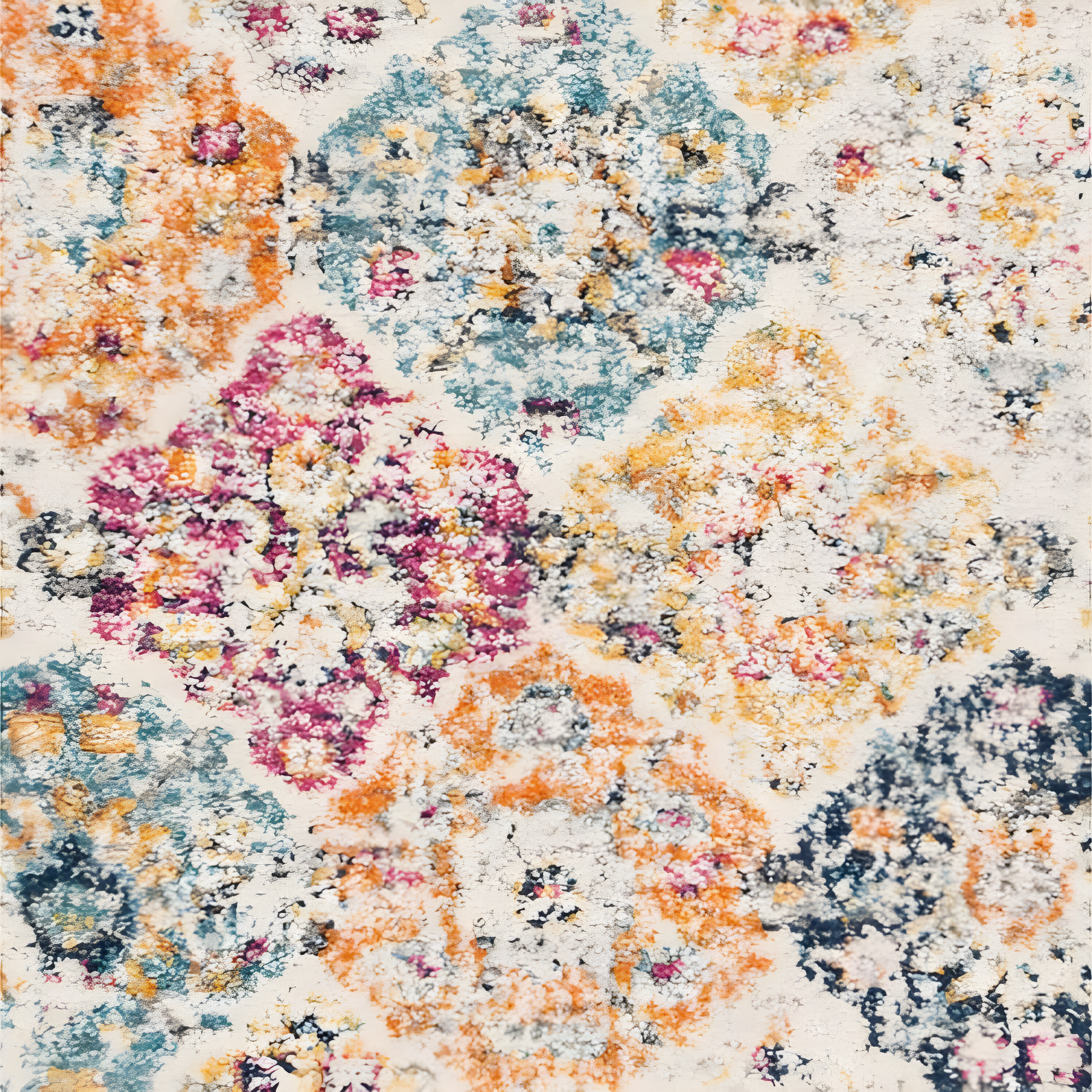 Madison MAD611 Power Loomed Indoor Area Rug - Cream/Multi - 4'x6' - Safavieh