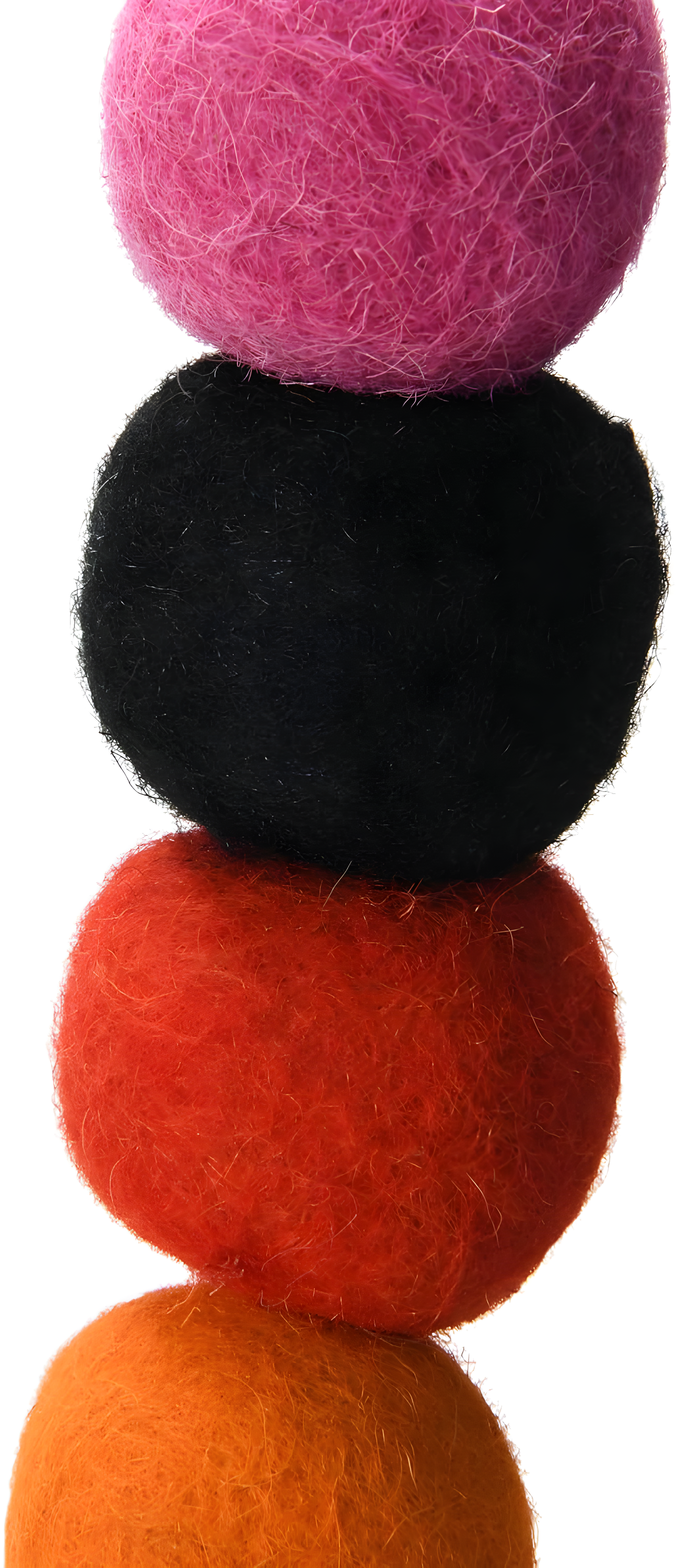 Creative Co-Op Wool Felt Ball Garland, Multi Color