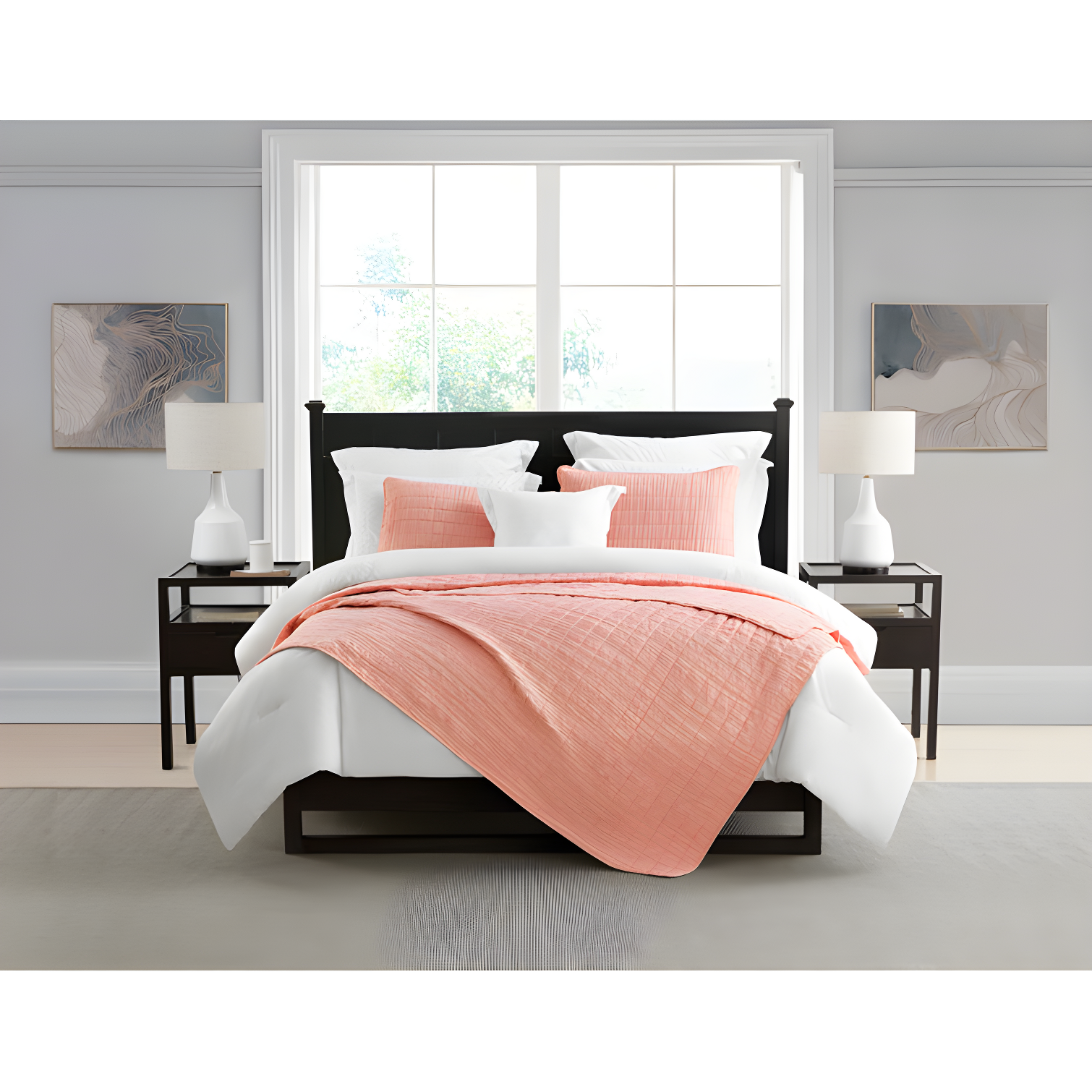 Swift Home Ultra Soft Crinkle Washed Microfiber 3-Piece Quilt Set