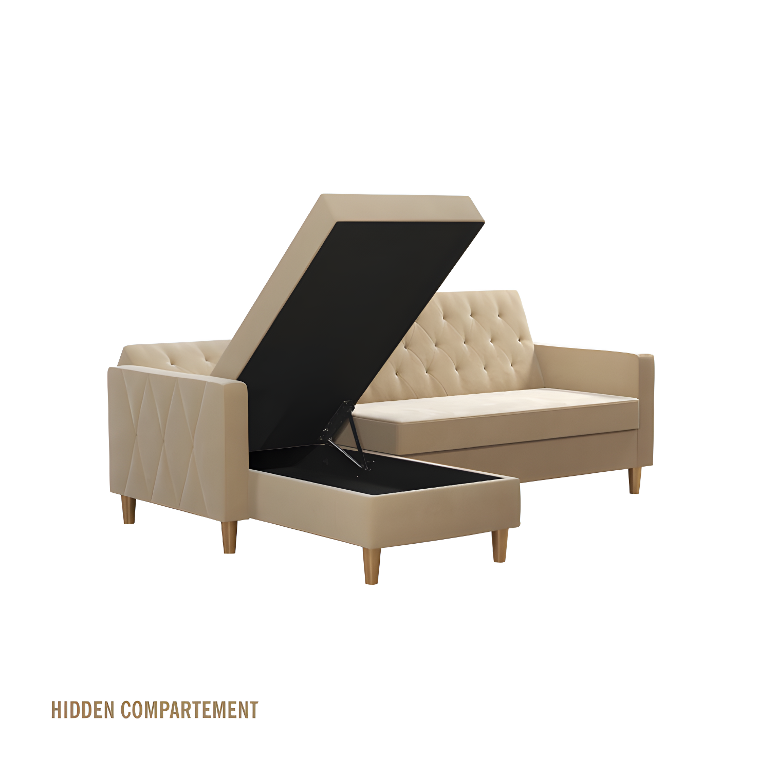 Liberty Upholstered Reversible Chaise Sectional with Storage