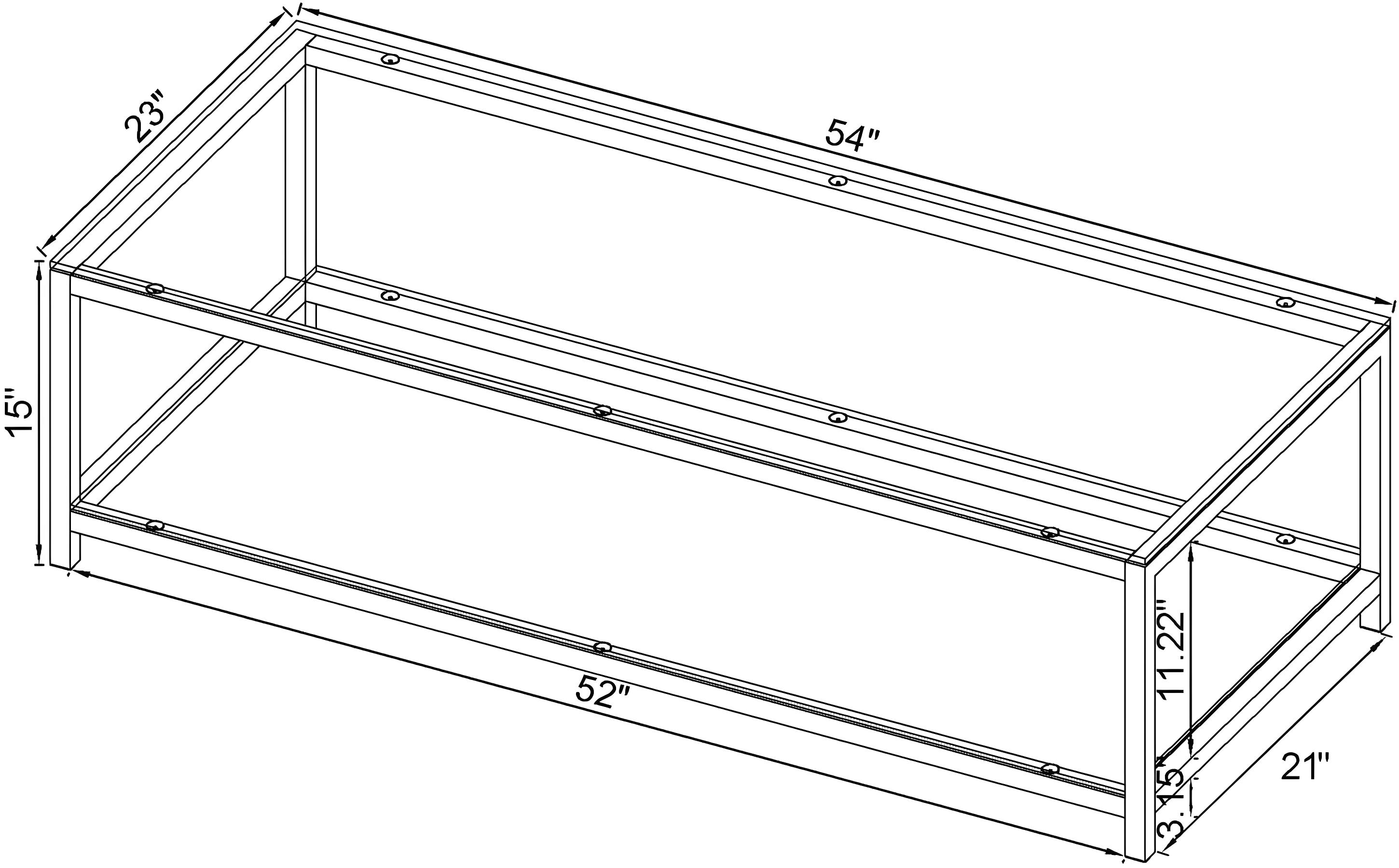 Trini Coffee Table with Glass Top and Shelf Black Nickel - Coaster