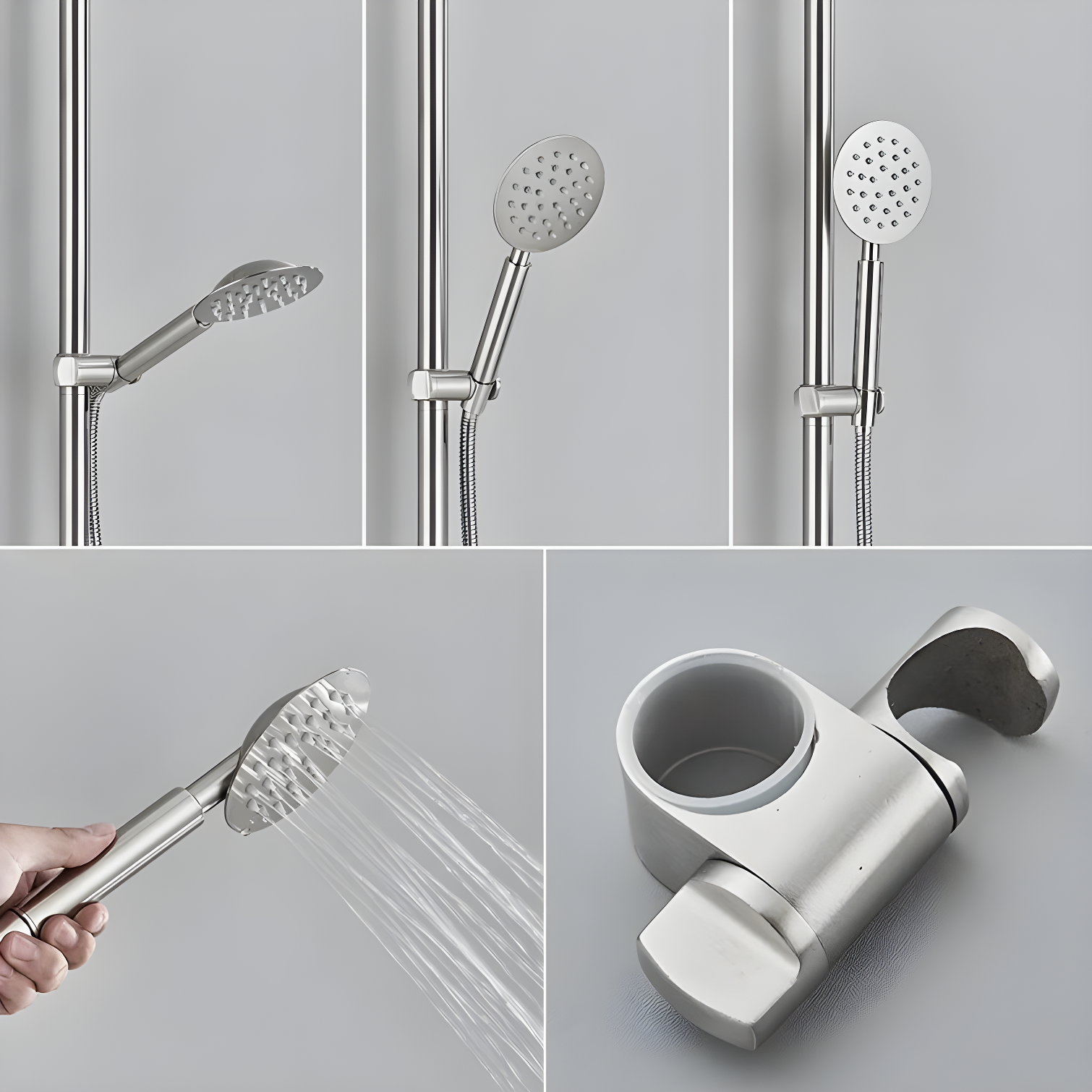 Kenzo Triple Function Outdoor Shower with Single Lever Handle Stainless Steel