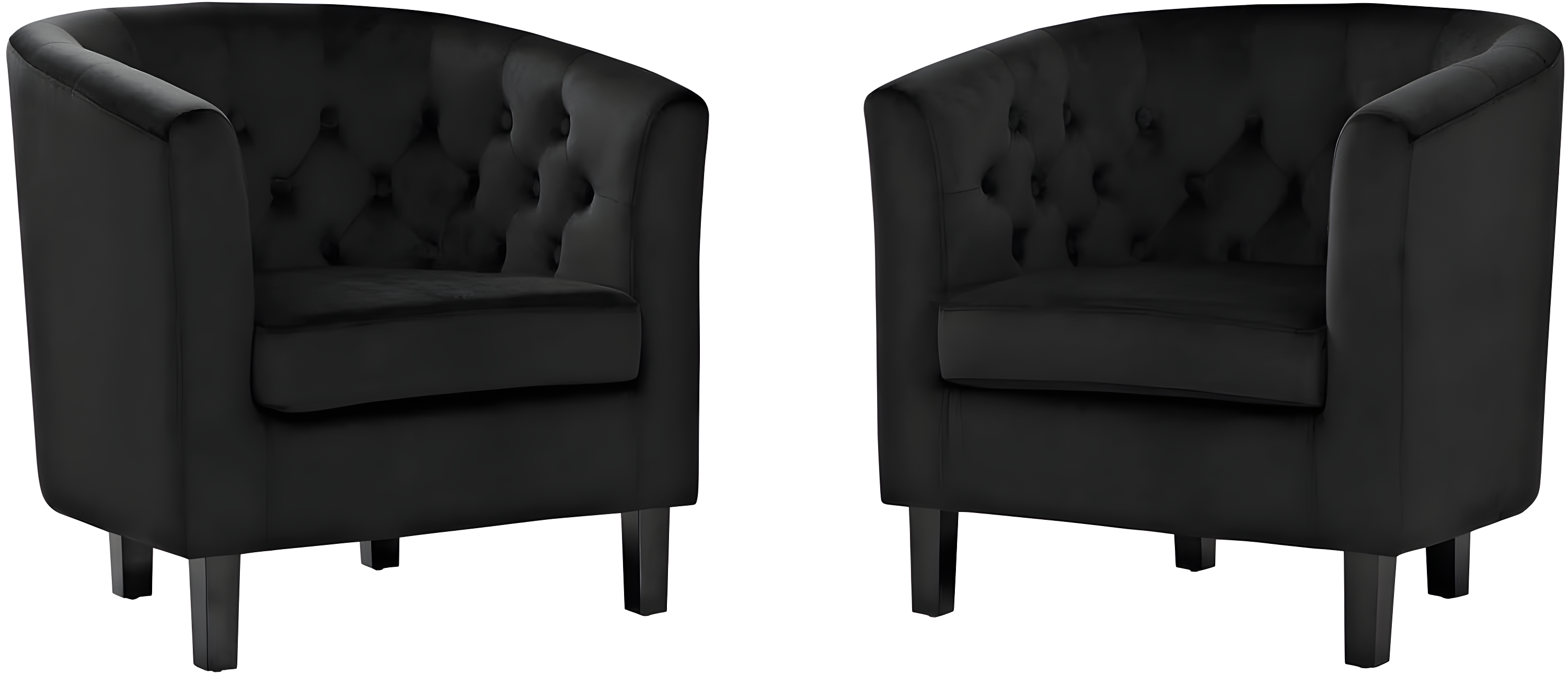 Modway Prospect Juego de Sillón y Sofá de Dos Plazas de Terciopelo de Alto Rendimiento de 3 Piezas en Azul Marino