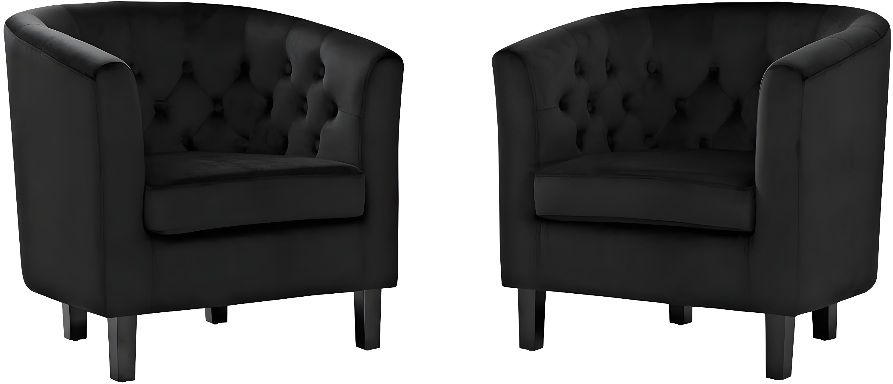 Modway Prospect Juego de Sillón y Sofá de Dos Plazas de Terciopelo de Alto Rendimiento de 3 Piezas en Azul Marino