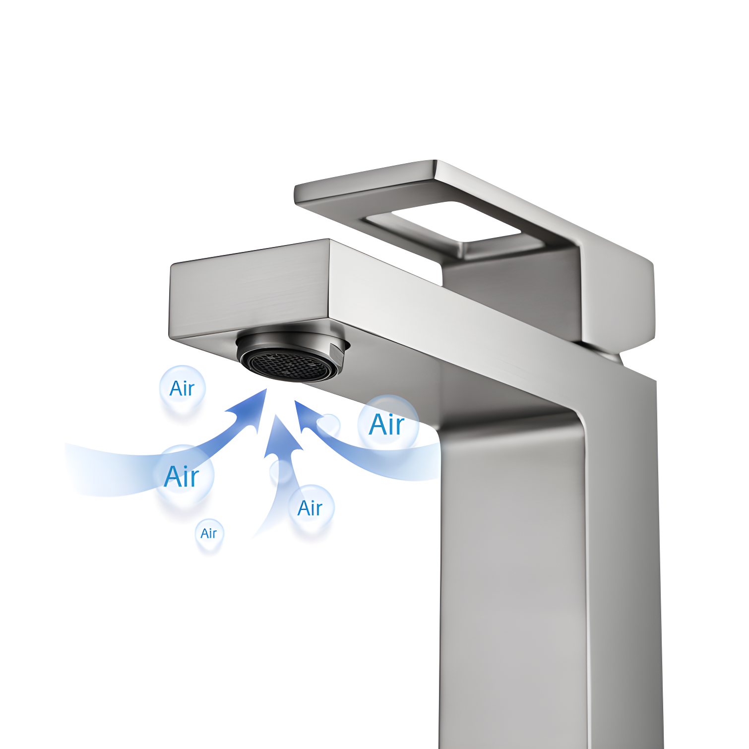 KIBI KBF1002BN Cube Single-Hole Single-handle Bathroom Faucet