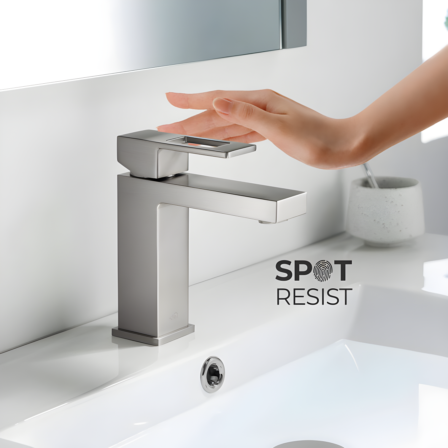 KIBI KBF1002BN Cube Single-Hole Single-handle Bathroom Faucet