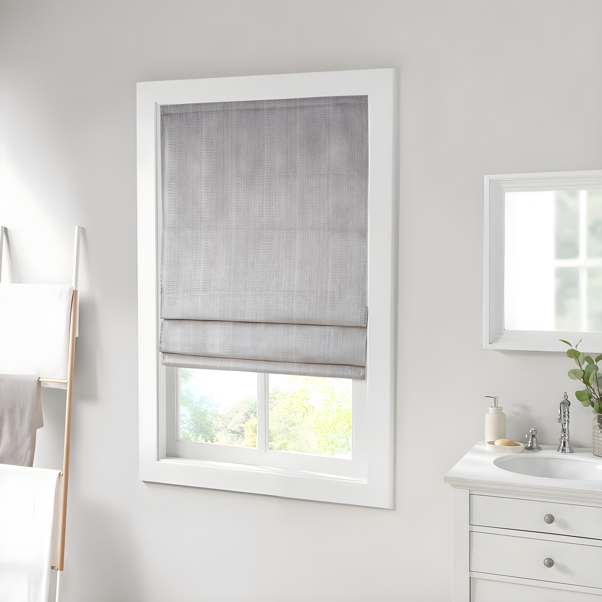 Galen Basketweave Cordless Room Darkening Single Roman Shade