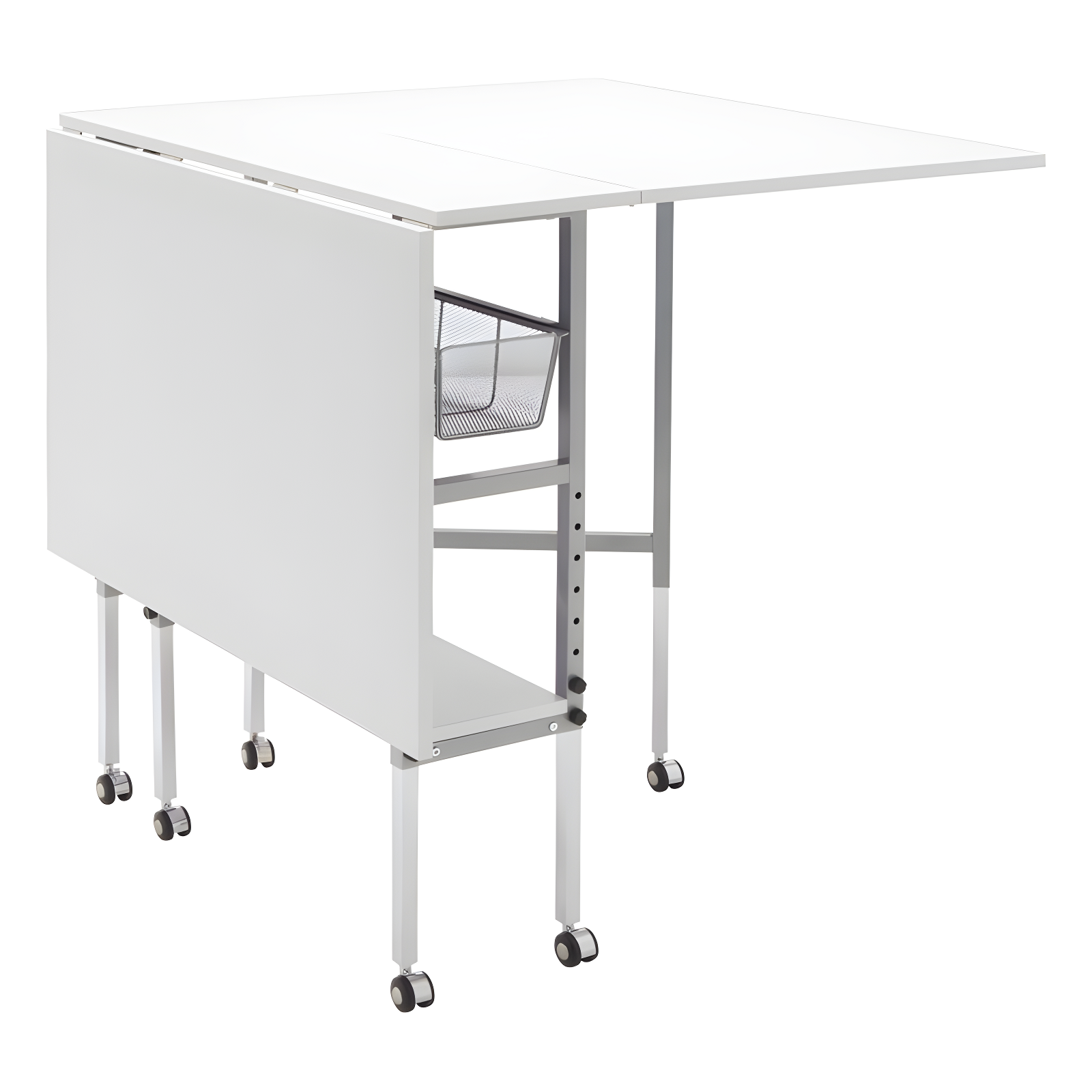 Sew Ready 58.75'' x 36.5'' Foldable Sewing Table with Sewing Machine Platform and Wheels