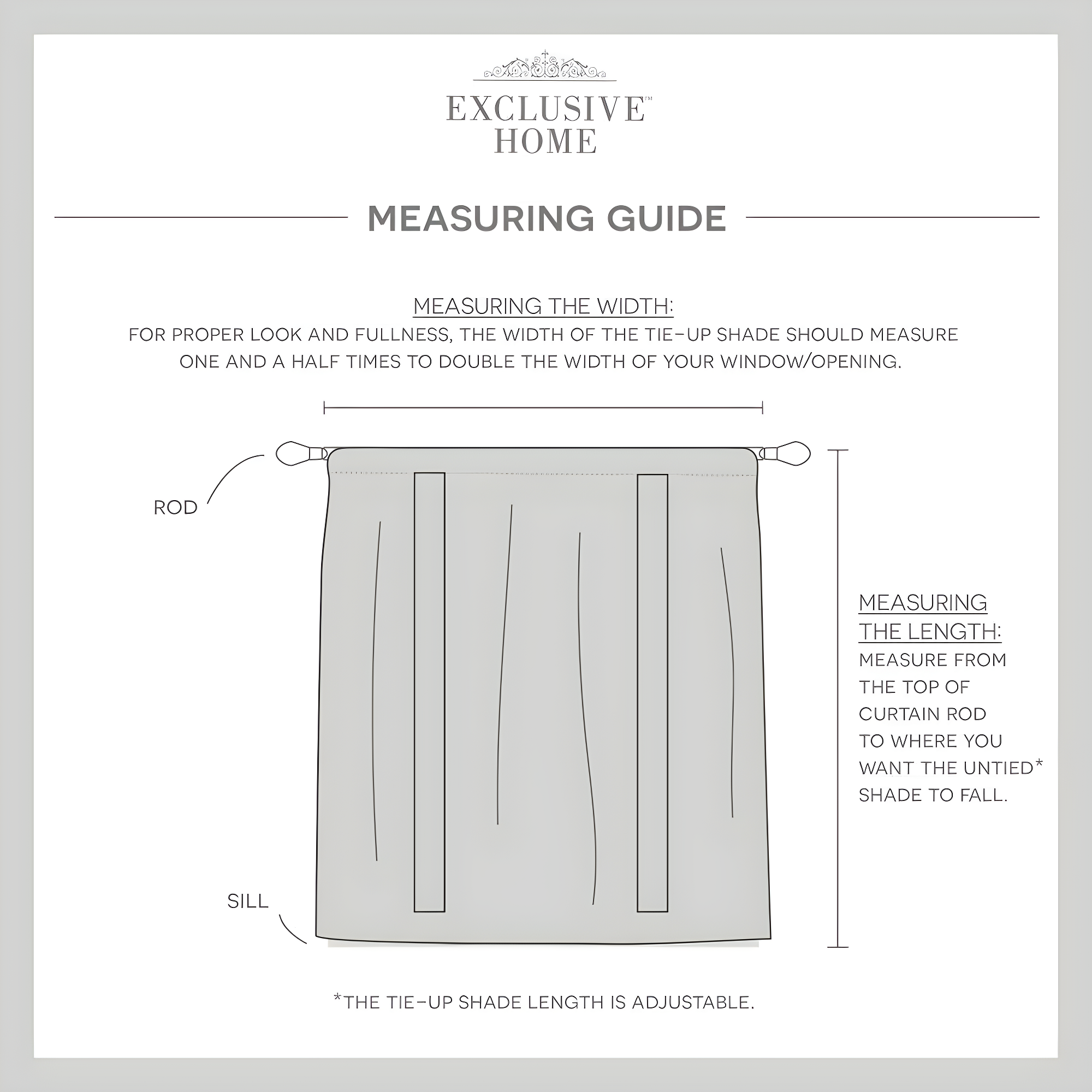 Amalgamated Textiles Exclusive Home Loha Light Filtering Rod Pocket Tie Up Shade