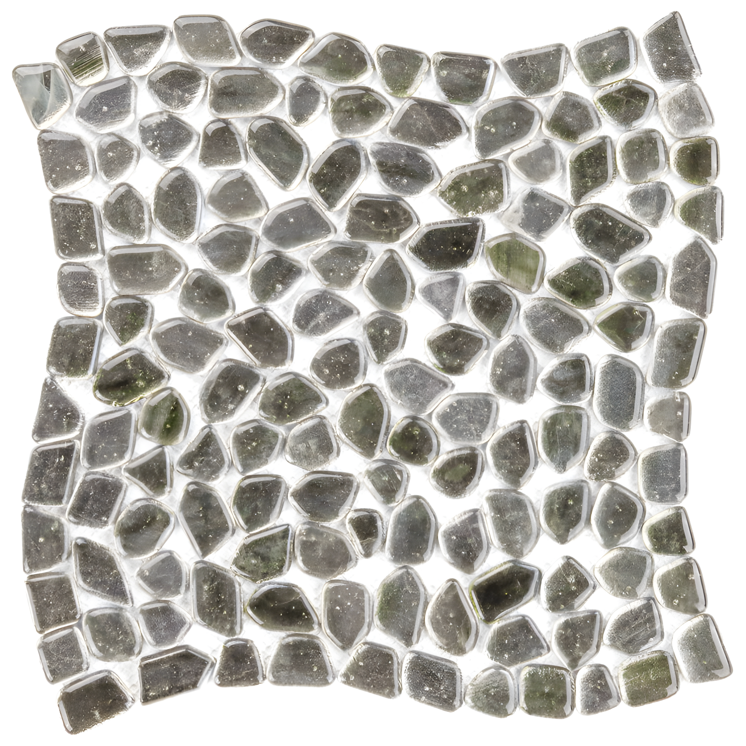 Bond Tile Fractal Pebble 11.88 in. x 11.88 in. Polished Glass Wall Mosaic Tile (0.98 Sq. Ft. / Each)