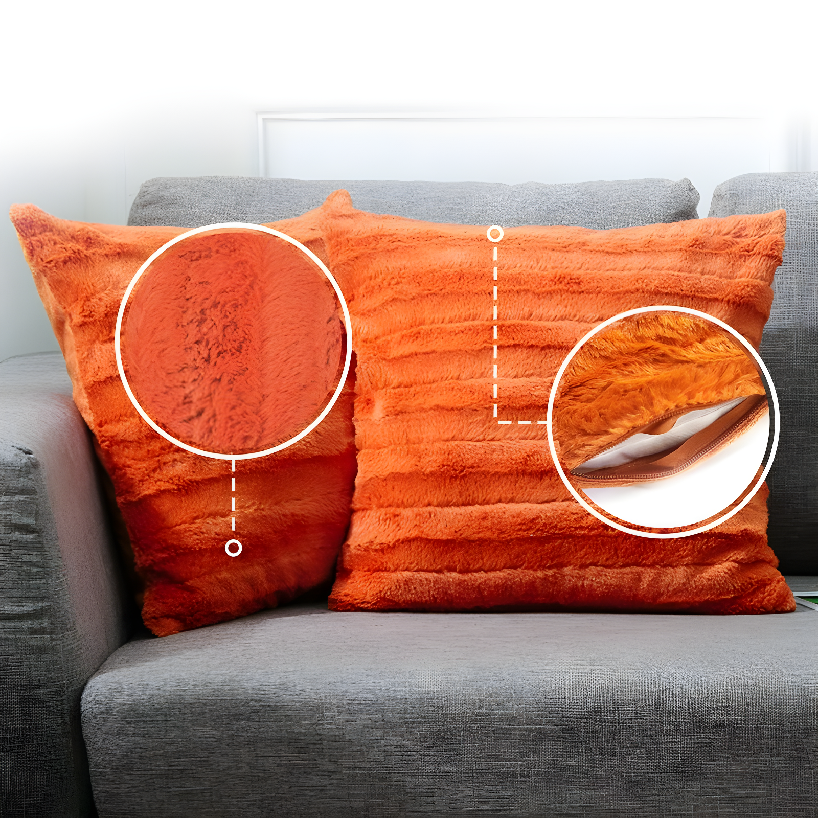 Cheer Collection FRBIN Square Pillow Cover & Insert (Set of 2)