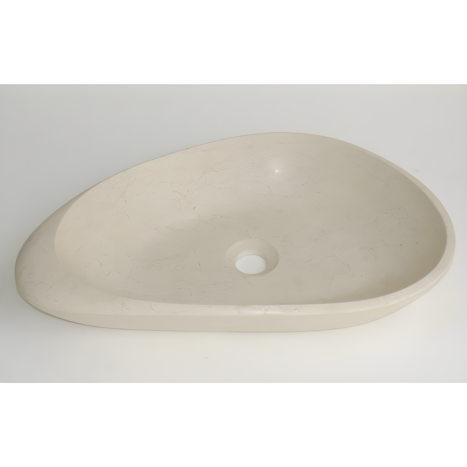 Eviva Fontana 14'' Stone Oval Bathroom Sink with Overflow