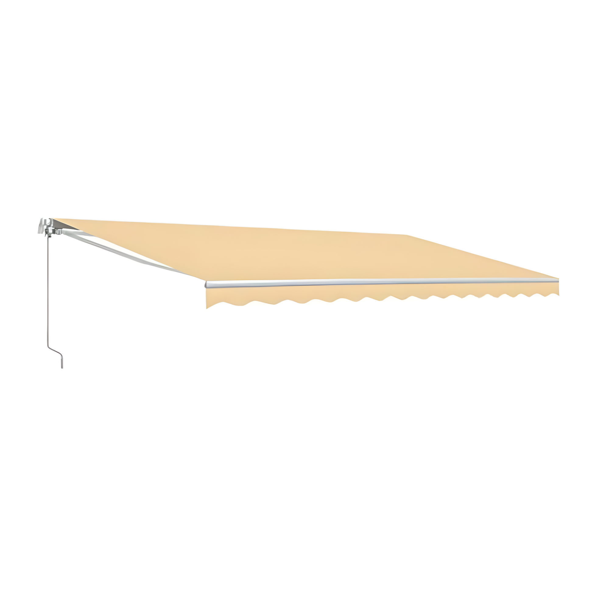 Motorized Retractable White Frame Patio Awning