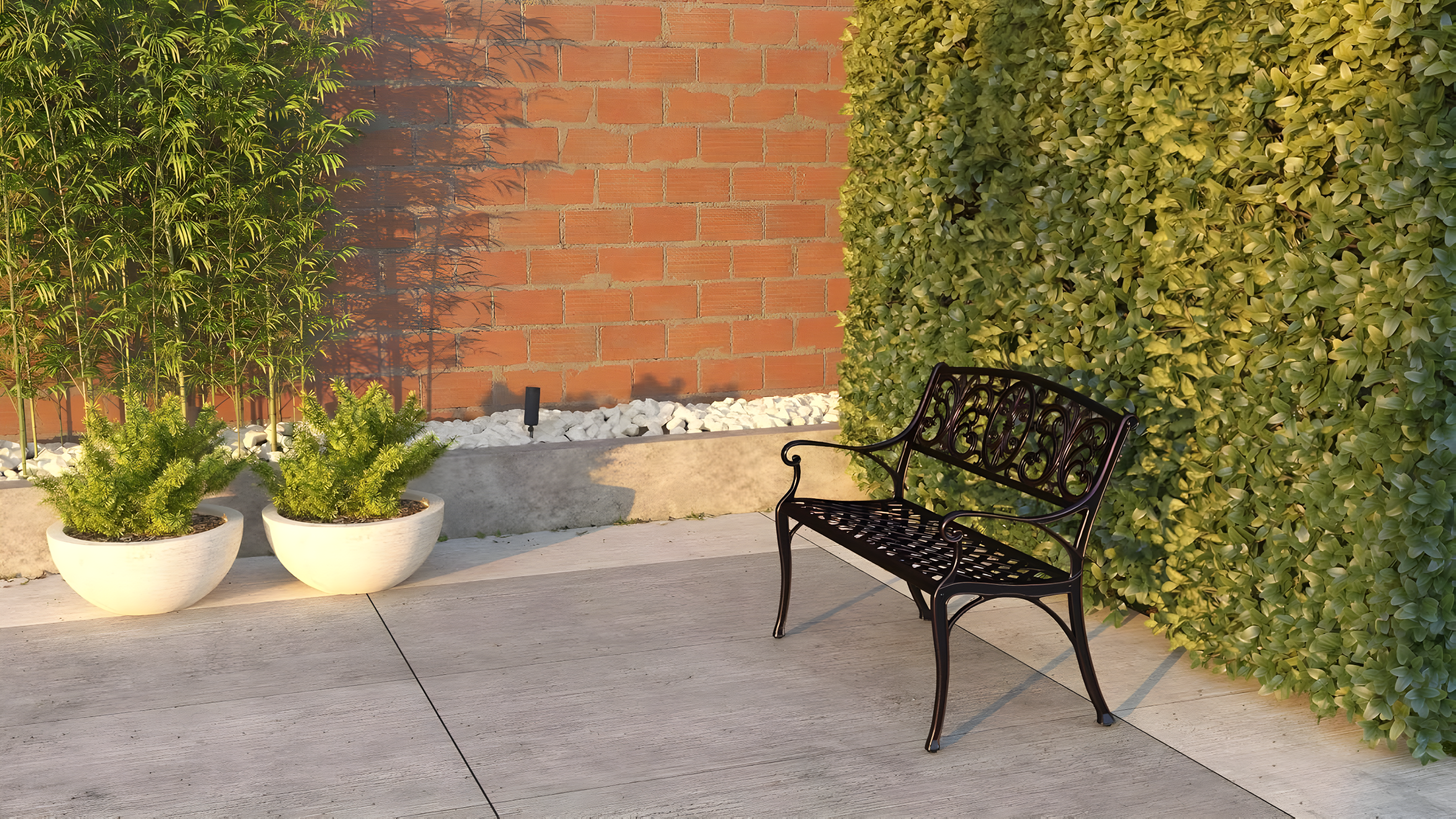 Balkene Home Decatur Outdoor Cast Aluminum Patio Bench Heavy Duty Rust Free Aluminum Construction - Antique Bronze Finish
