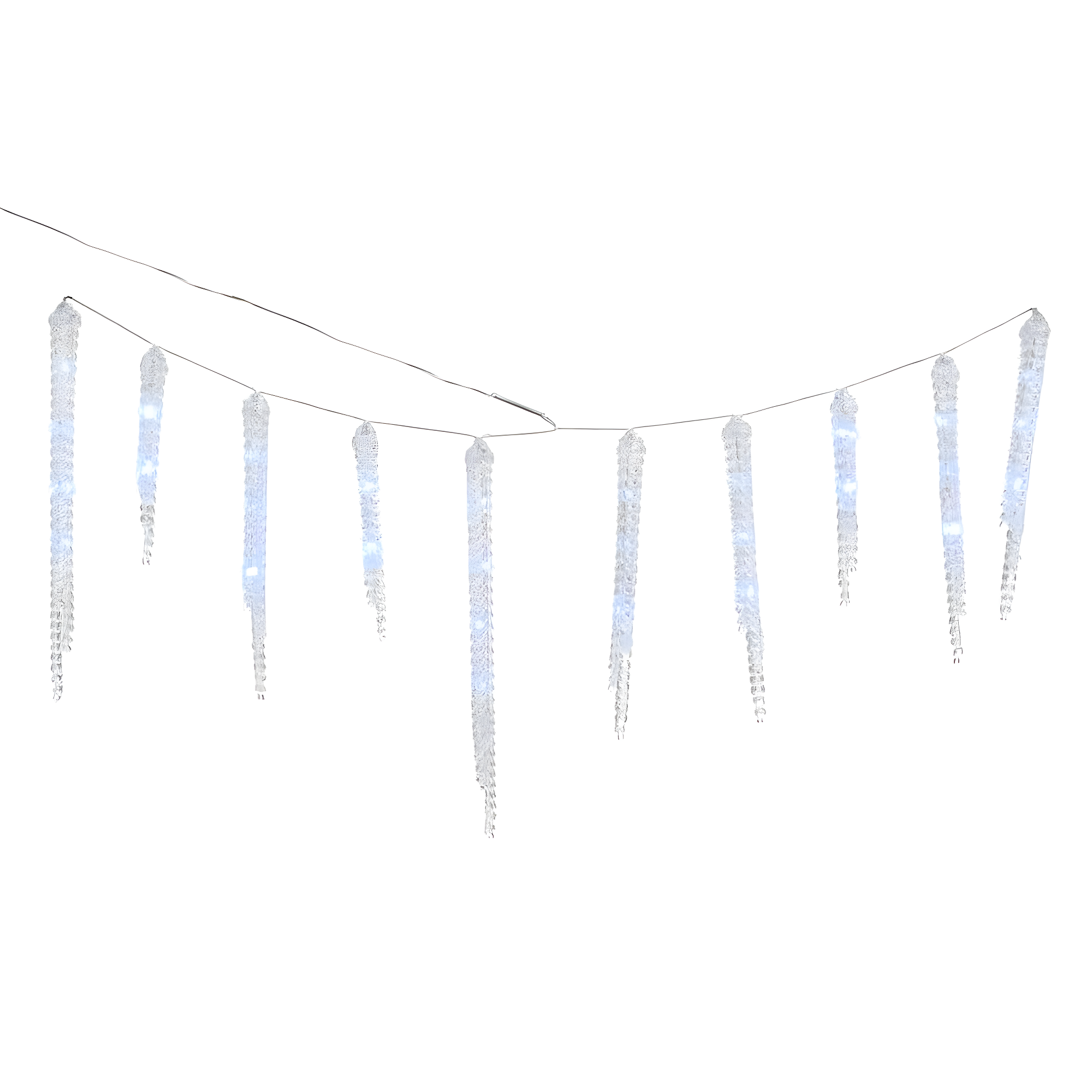 National Tree Company 10ct LED Crystal Icicle Christmas String Lights