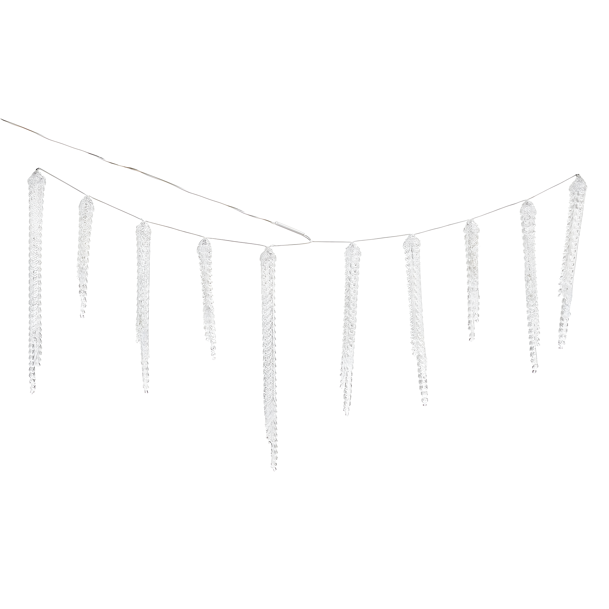 National Tree Company 10ct LED Crystal Icicle Christmas String Lights