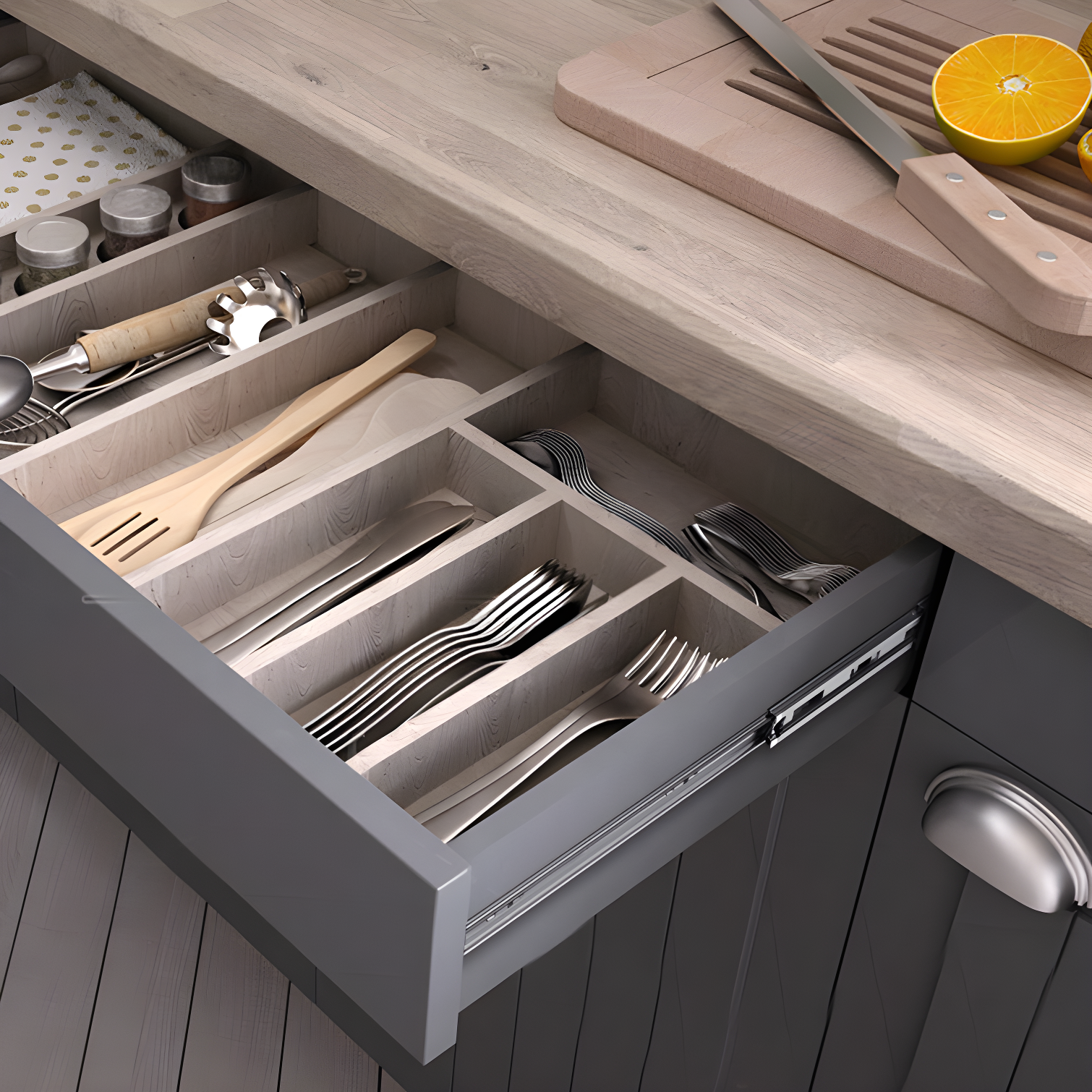 Full Extension 1.77'' Soft Close Side Mount Metal Drawer Slide (Set of 10)