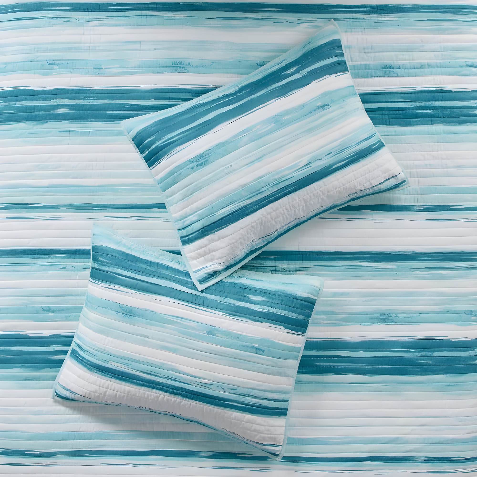 Marina 6 Piece Printed Quilt Set with Throw Pillows