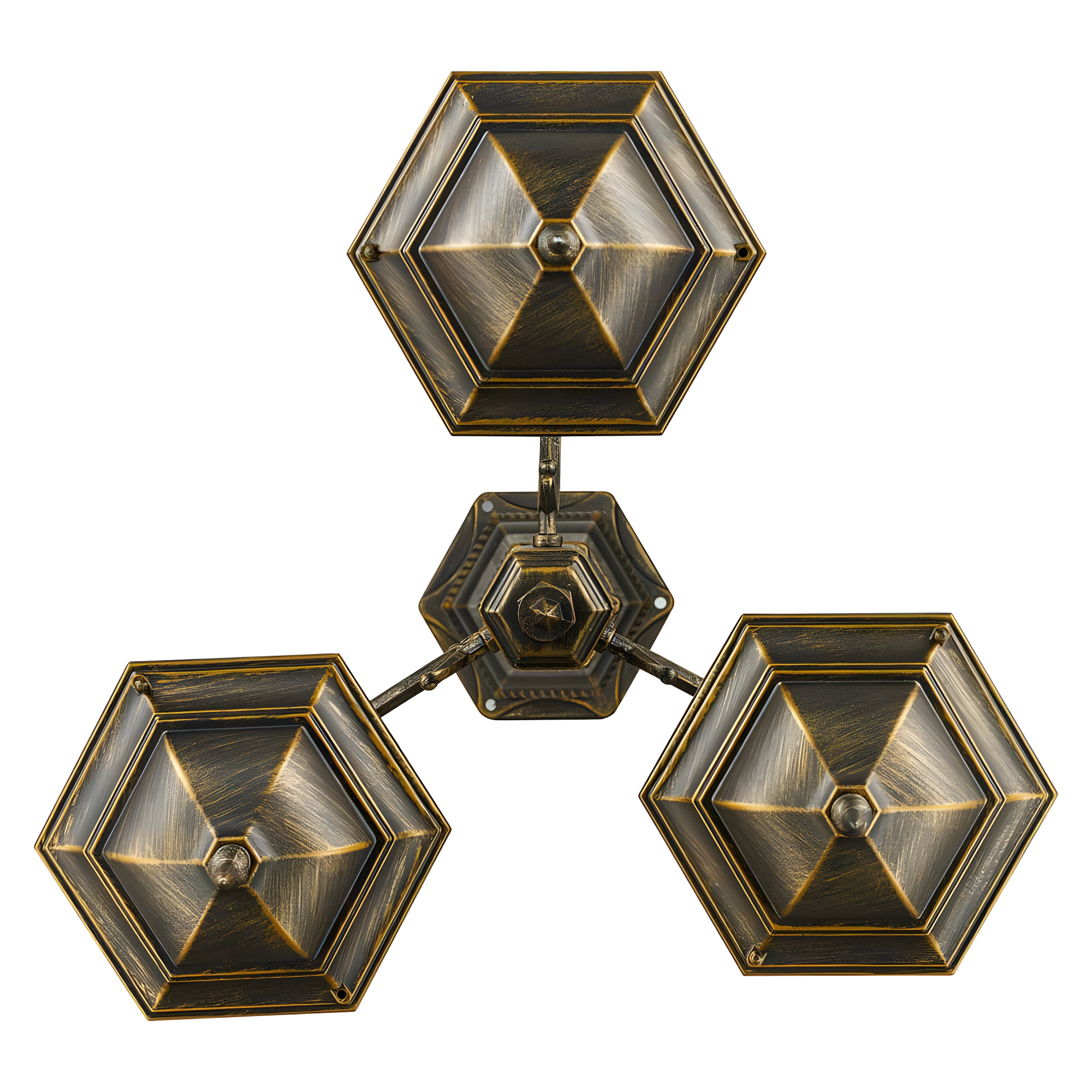Bel Air Atkinson Classic Black Gold Outdoor Lamp Post - 96" Height