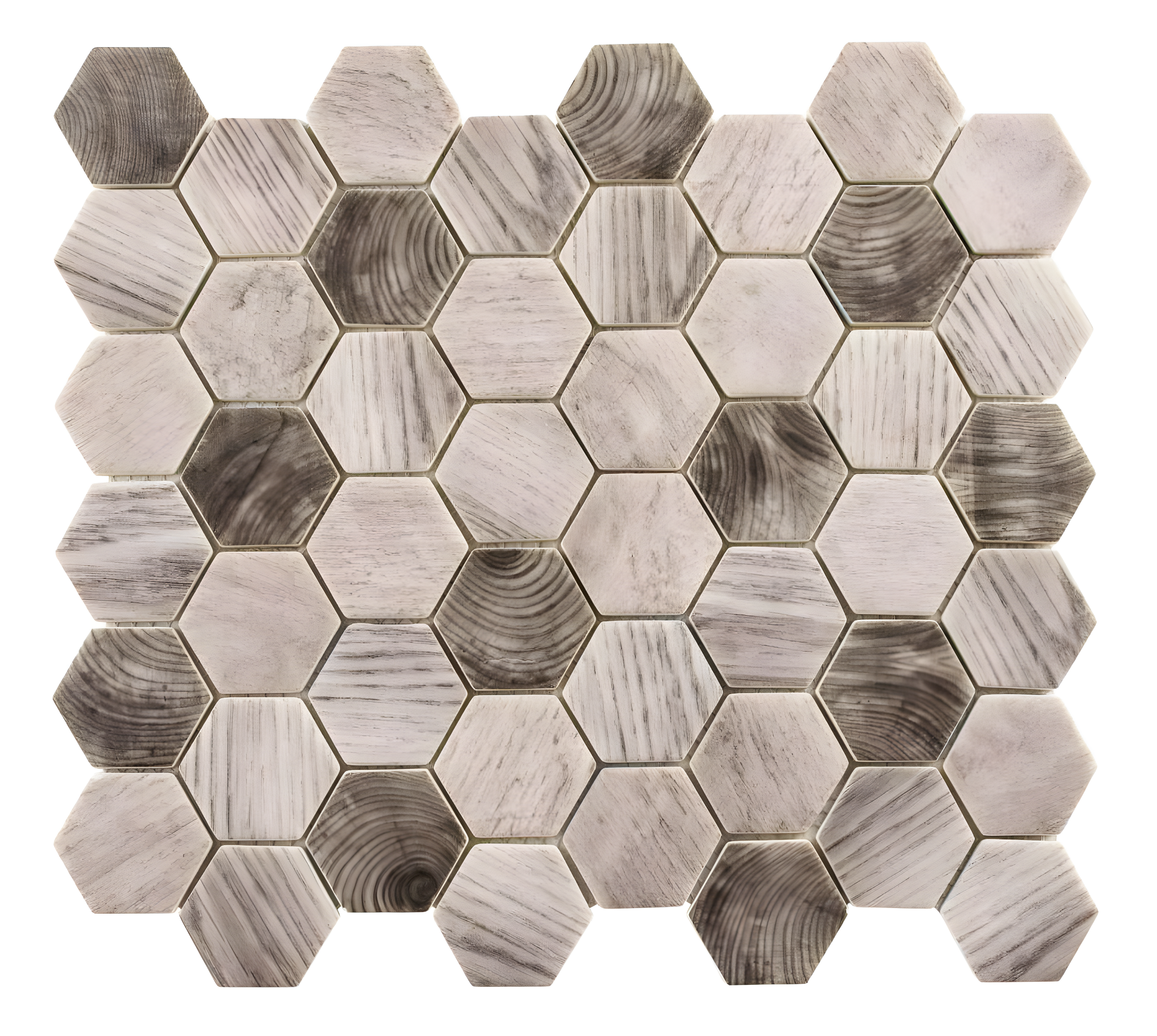 Terrain 2'' Hex Glass Mosaic Kitchen Backsplash, Bathroom, Shower, Wall and Floor Tile