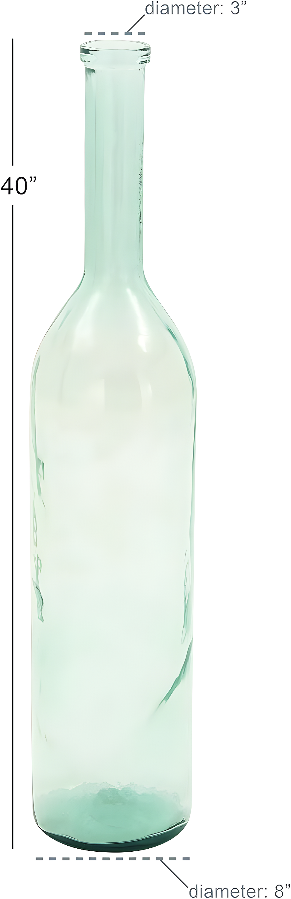 Highland Dunes Recycled Glass Handmade Spanish Decorative Blue Vase