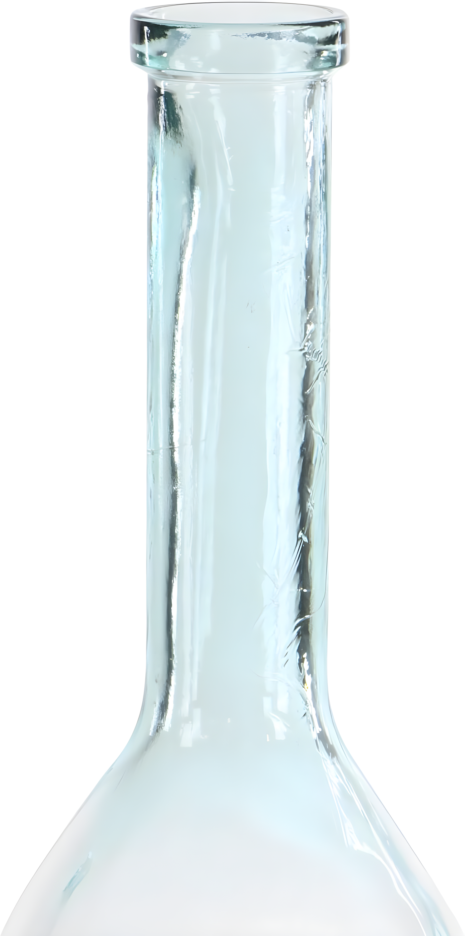 Highland Dunes Recycled Glass Handmade Spanish Decorative Blue Vase