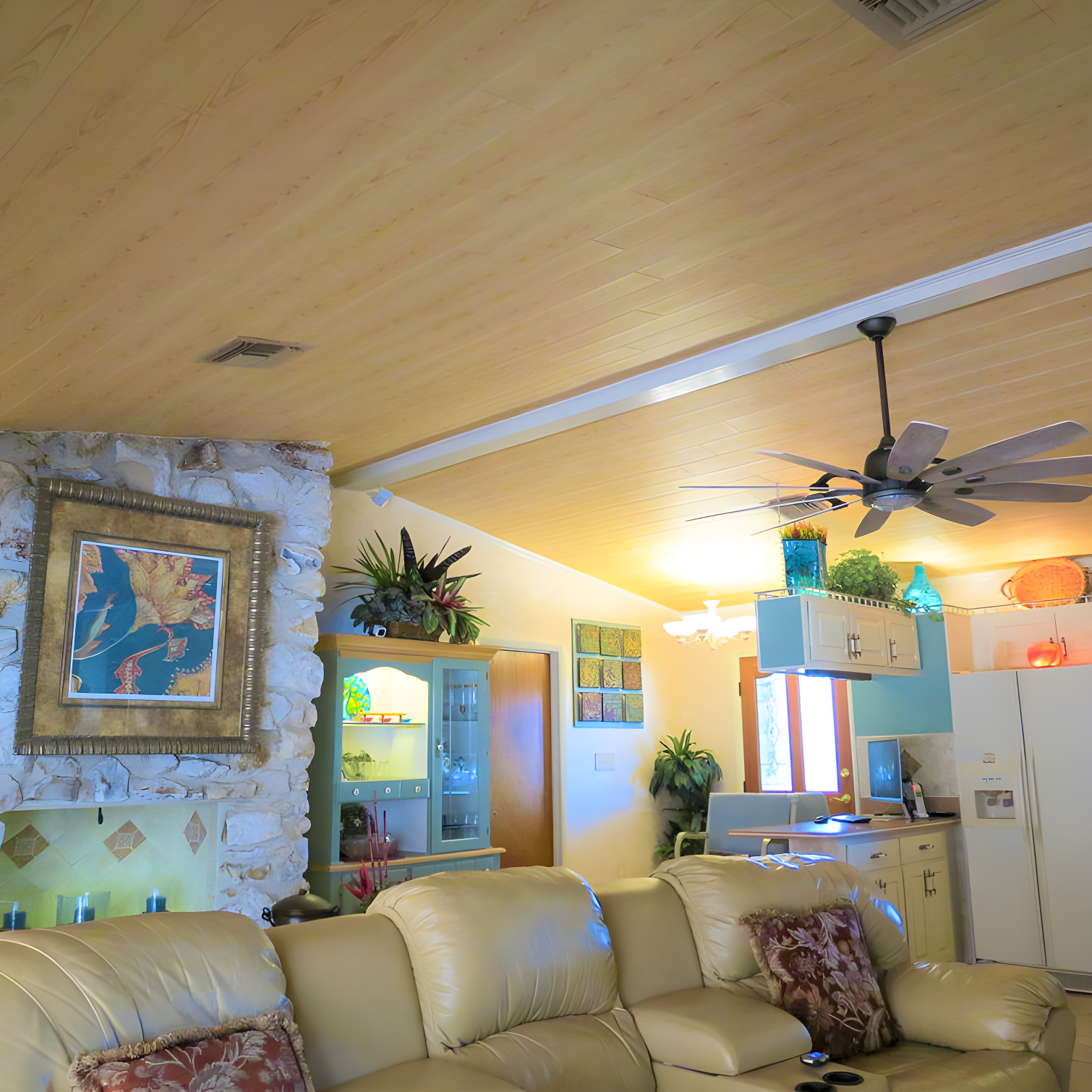 Foam Wood Glue-Up Ceiling Planks 39 in. x 6 in.