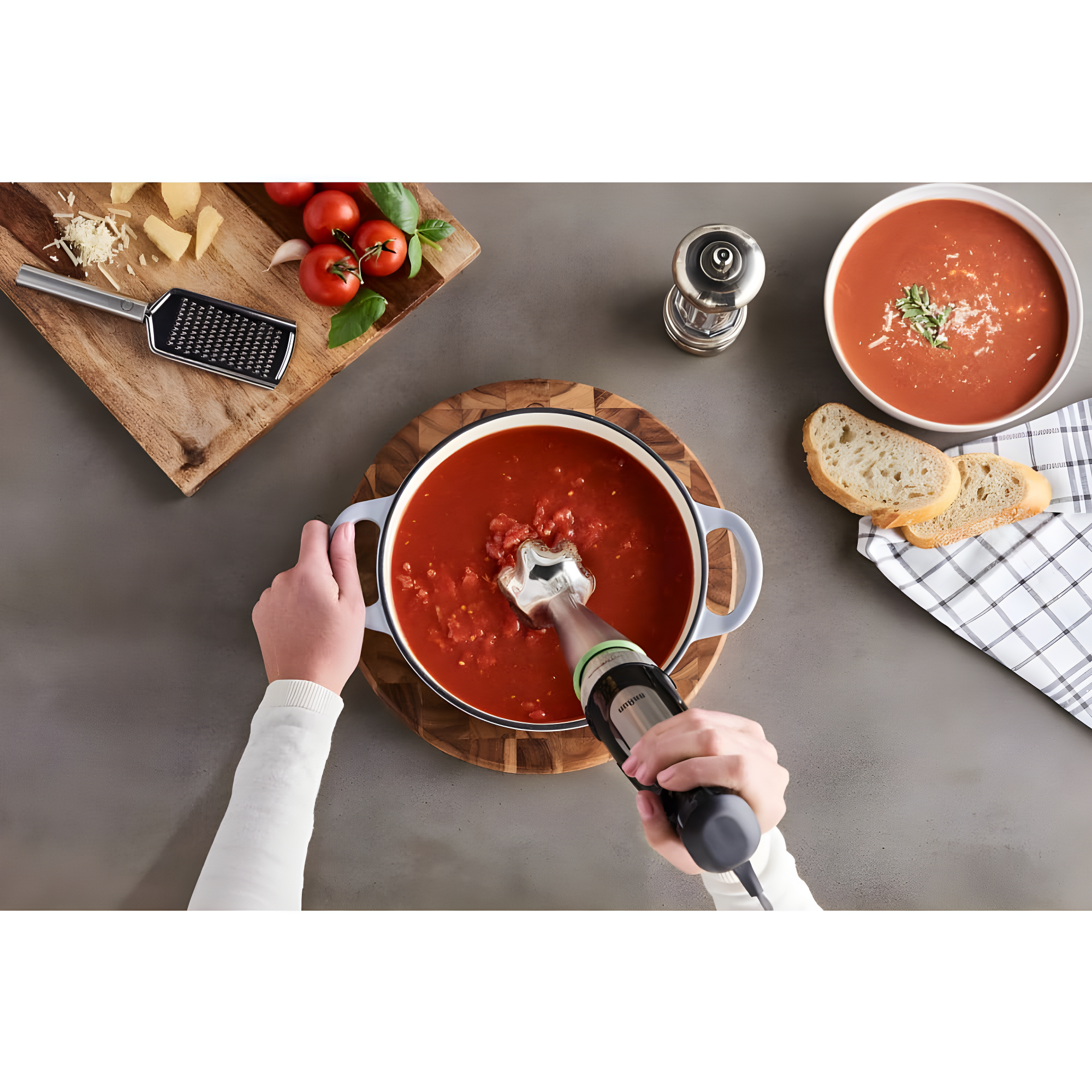 Braun Braun MultiQuick 7 Smart-Speed Hand Blender with 500 Watts of Power, Whisk, Masher, and 6-Cup Food Processor