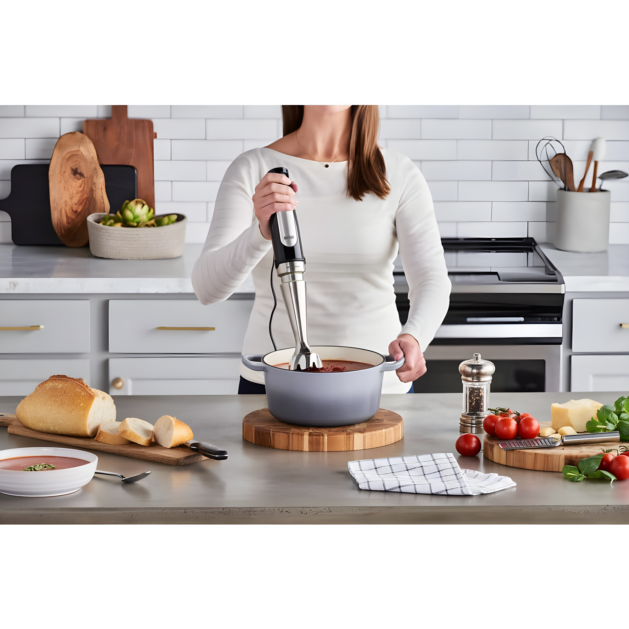 Braun Braun MultiQuick 7 Smart-Speed Hand Blender with 500 Watts of Power, Whisk, Masher, and 6-Cup Food Processor