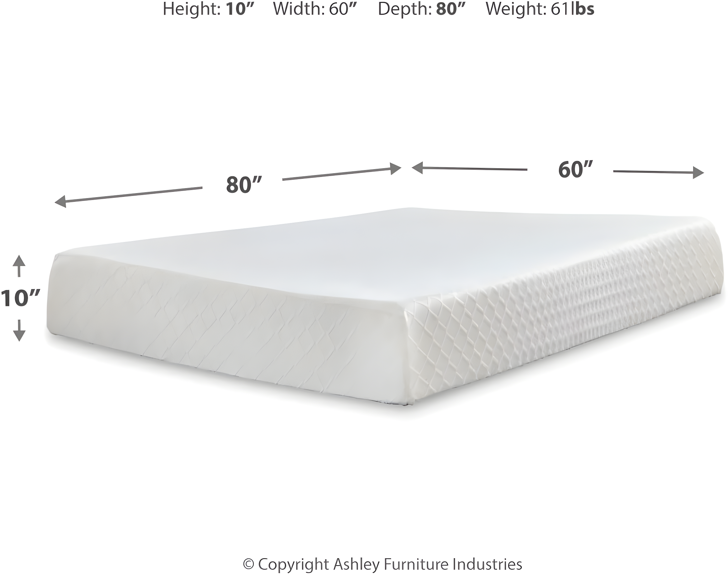 Chime 10" Firm Memory Foam Mattress