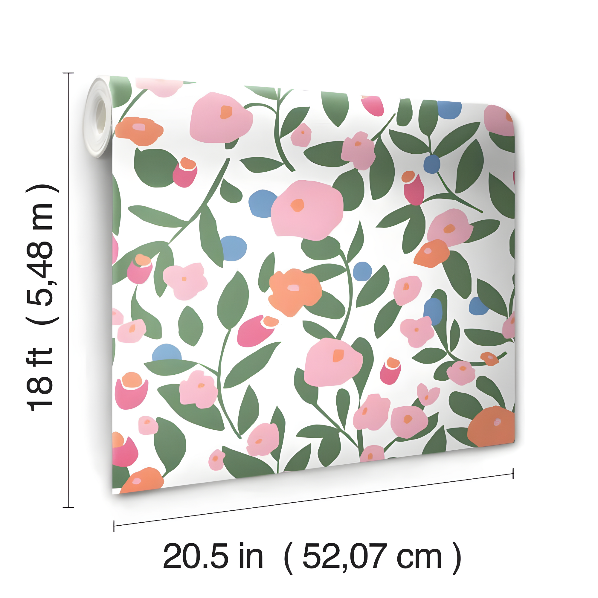 Kensington Peel & Stick Floral Roll