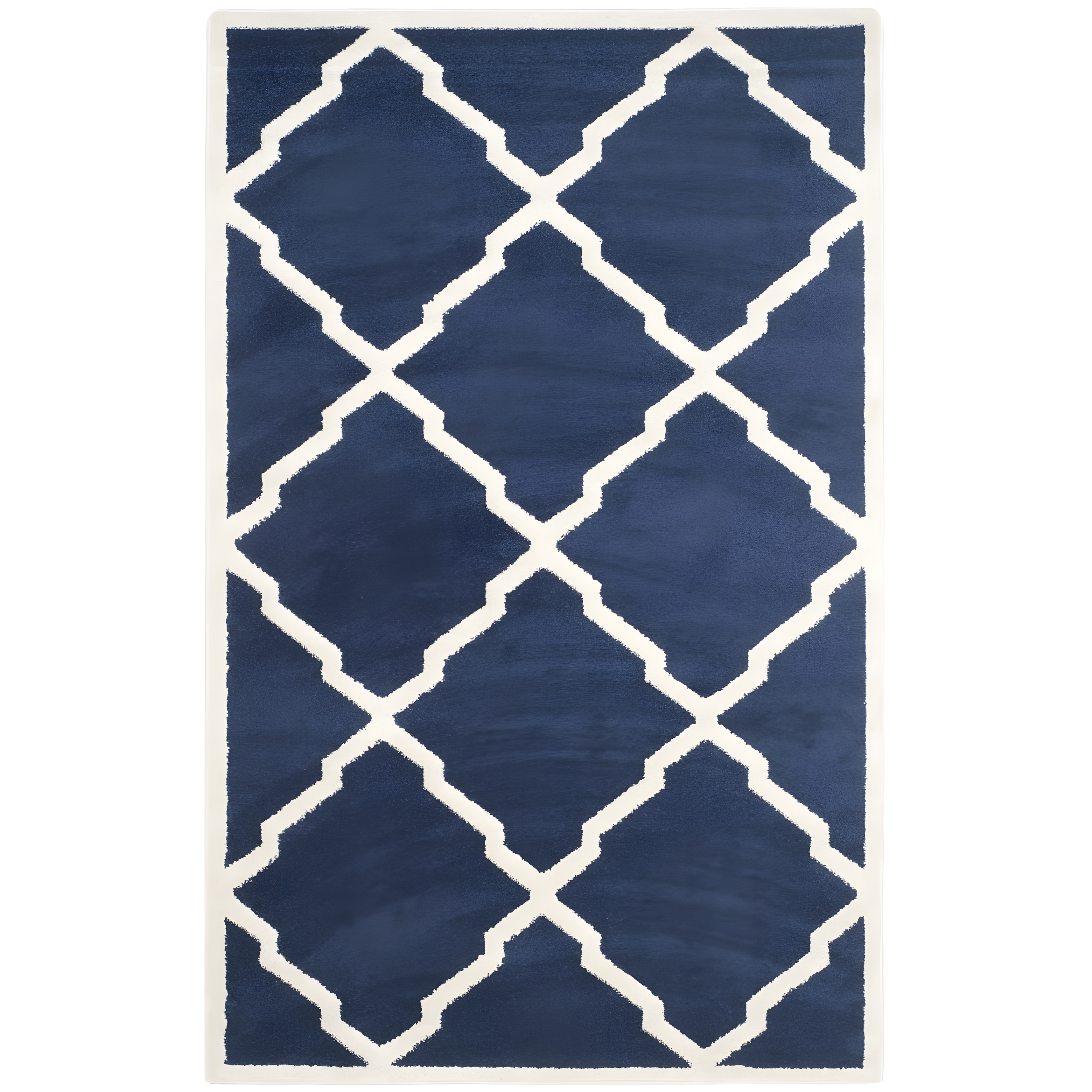 Amherst AMT421 Power Loomed Indoor Area Rug - Navy/Beige - 5'3"x8' - Safavieh