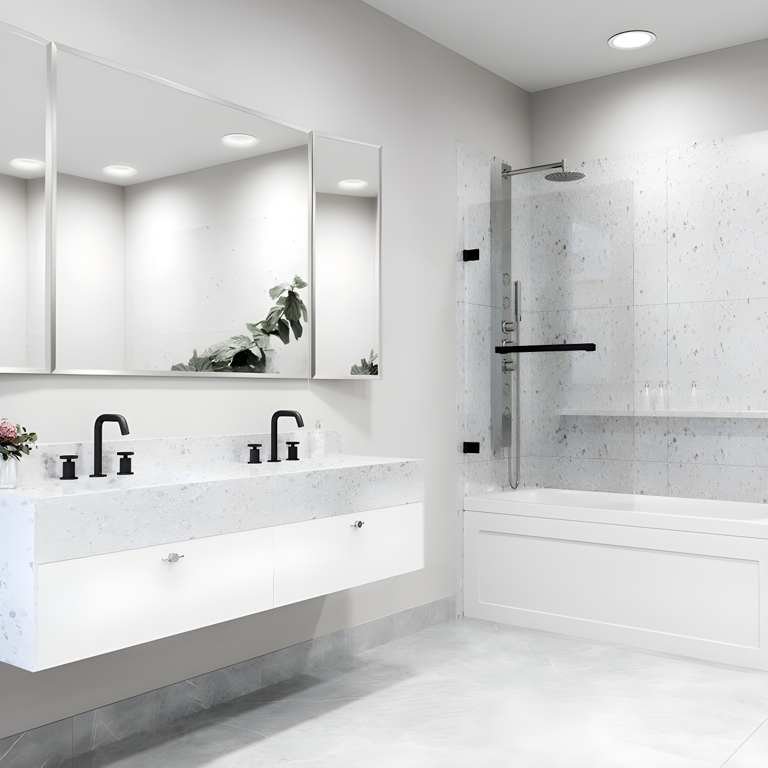 Rialto 34" W x 58" H Hinged Frameless Tub Door with with 5/16" Glass