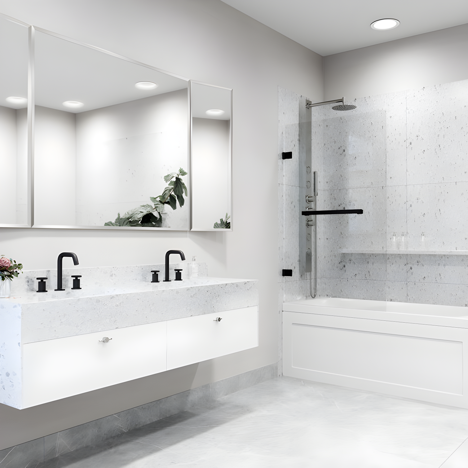 Rialto 34" W x 58" H Hinged Frameless Tub Door with with 5/16" Glass