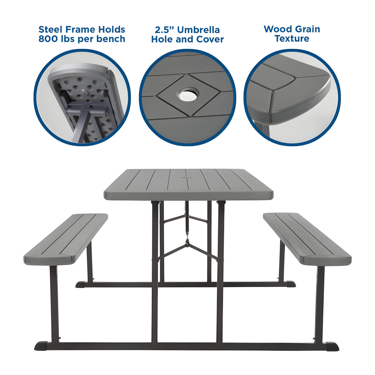 COSCO Outdoor Living 6 ft. Folding Picnic Table