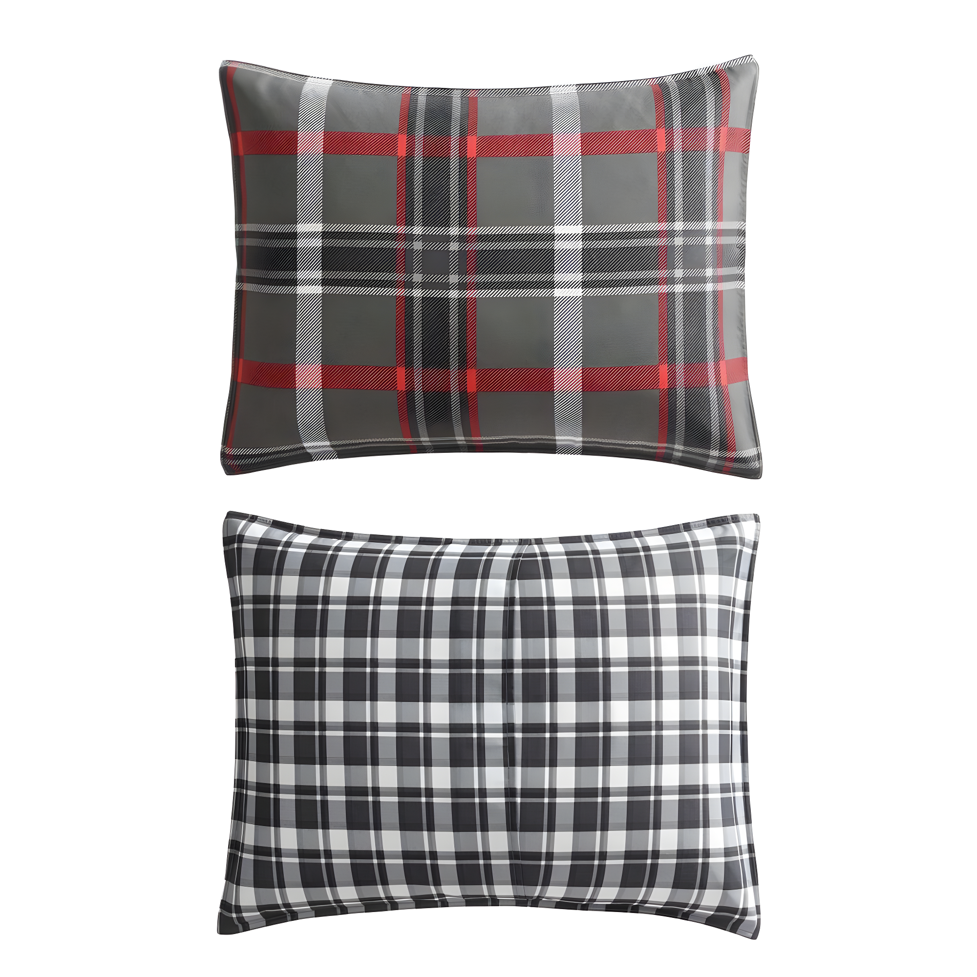 Eddie Bauer Eddie Bauer Willow Plaid Reversible Grey Duvet Cover Set