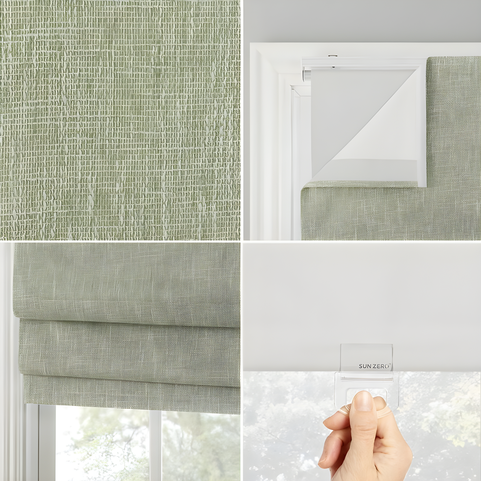 Pryer Textured 100% Blackout Cordless Roman Shade
