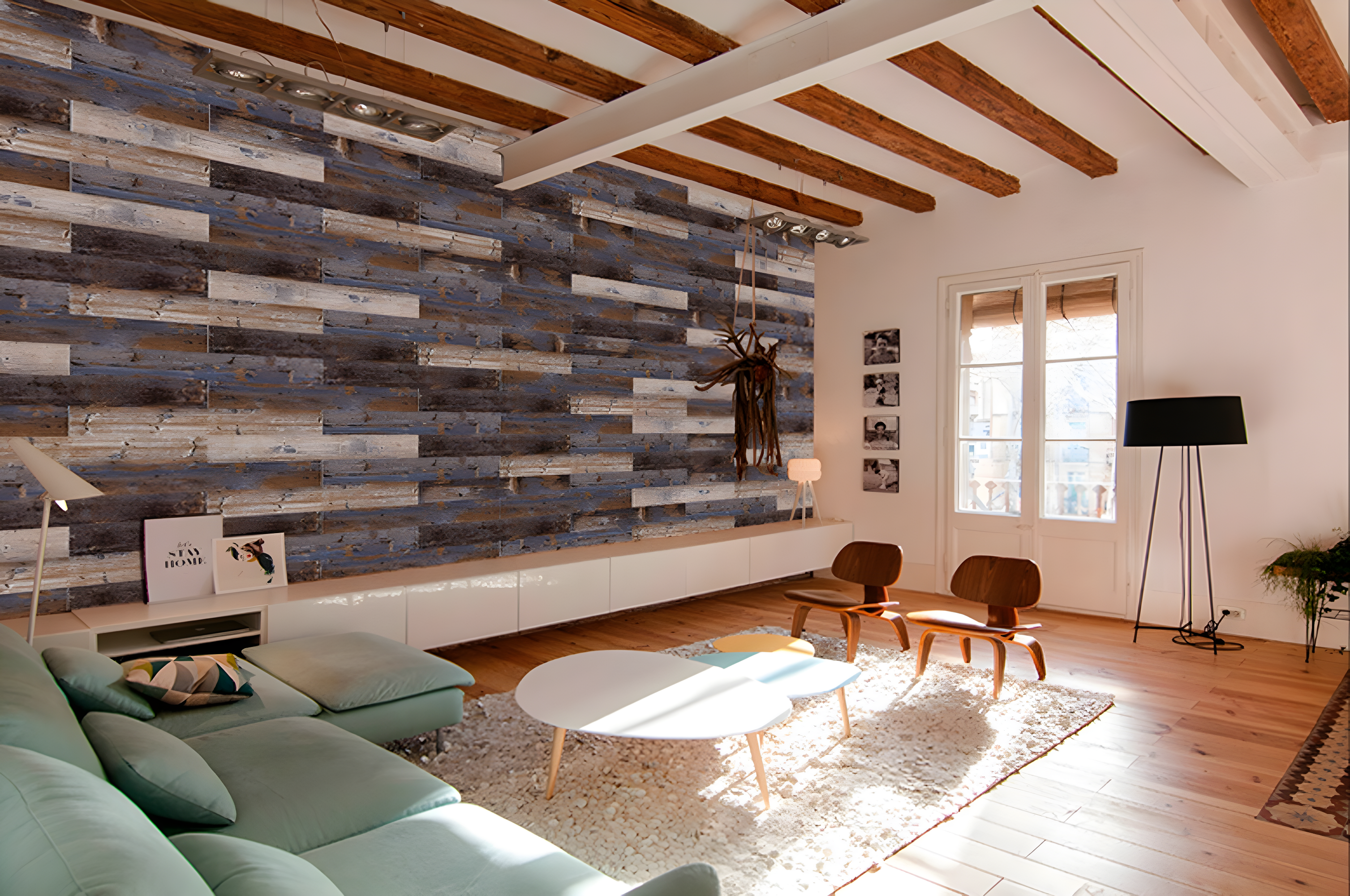 DecoProducts Colors Glue Down Floor and Wall DIY Multi-Tonal Style 6" x 36" x 2mm Luxury Vinyl Plank