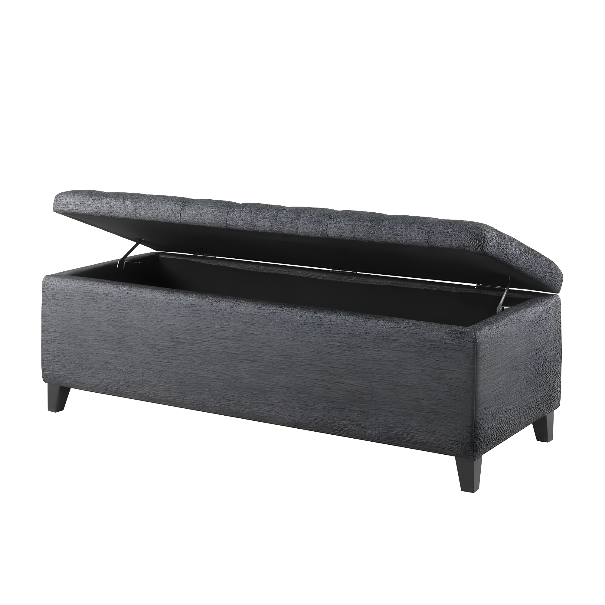 Selah Tufted Top Storage Bench Charcoal - Madison Park