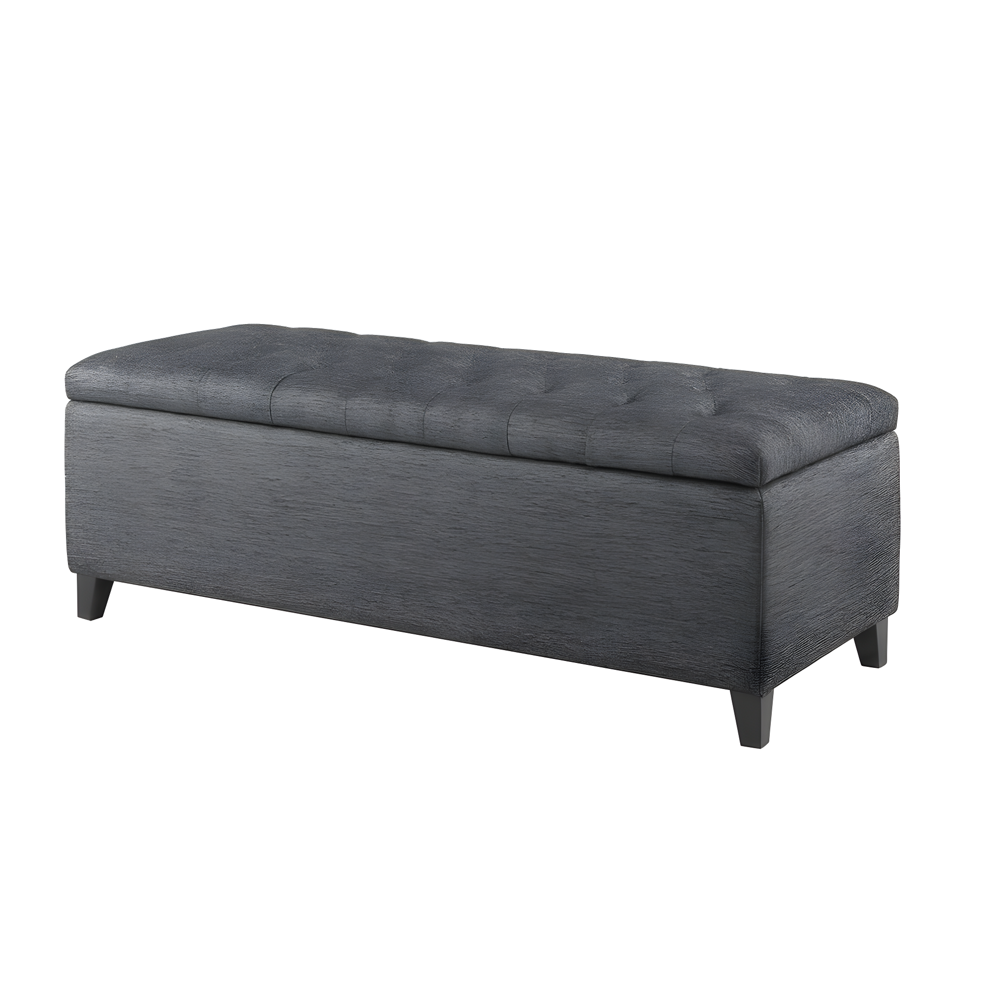 Selah Tufted Top Storage Bench Charcoal - Madison Park