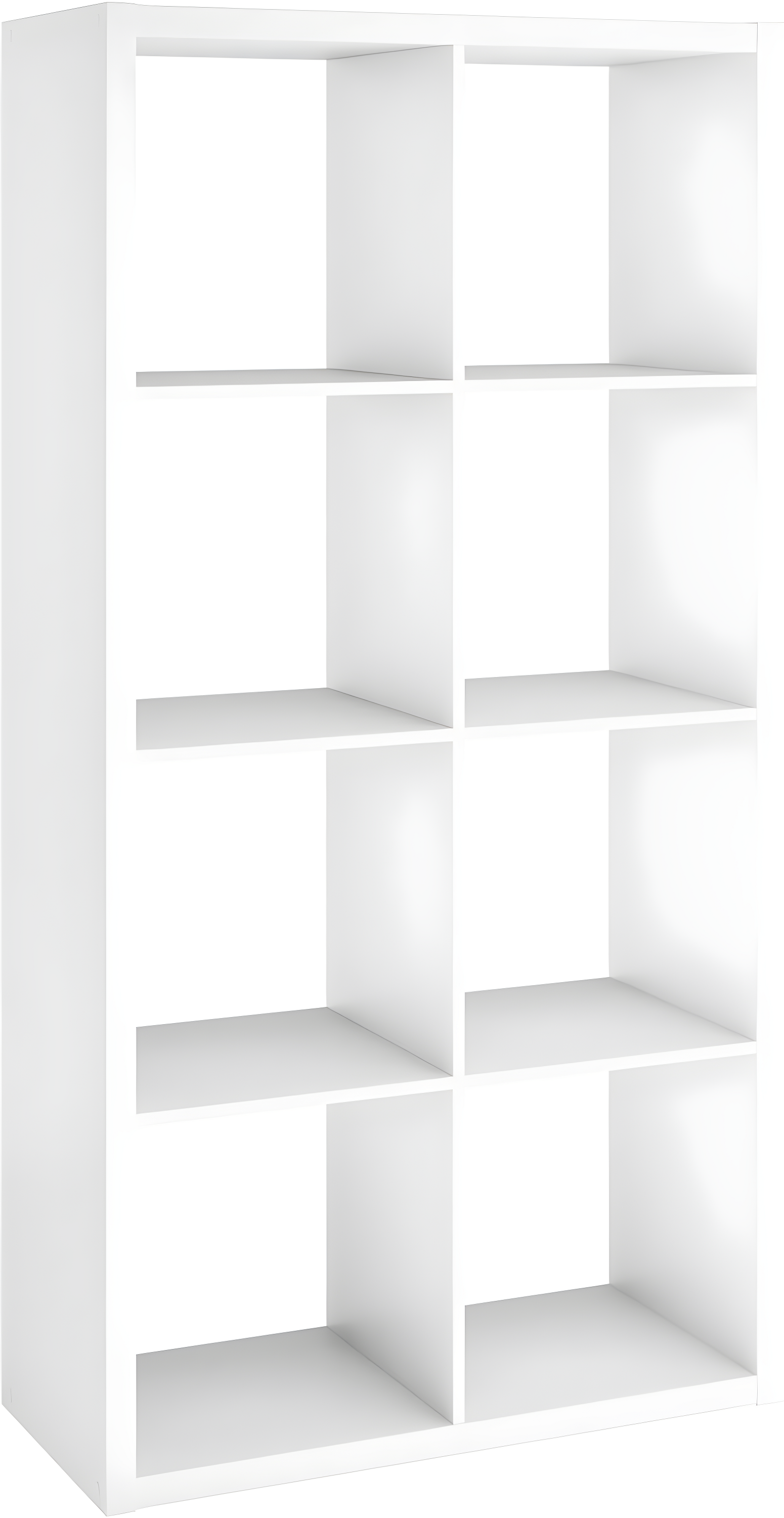 ClosetMaid 4583 Heavy Duty Decorative Bookcase Open Back 8-Cube Storage Organizer in White with Hardware for Closet, Office, or Toys