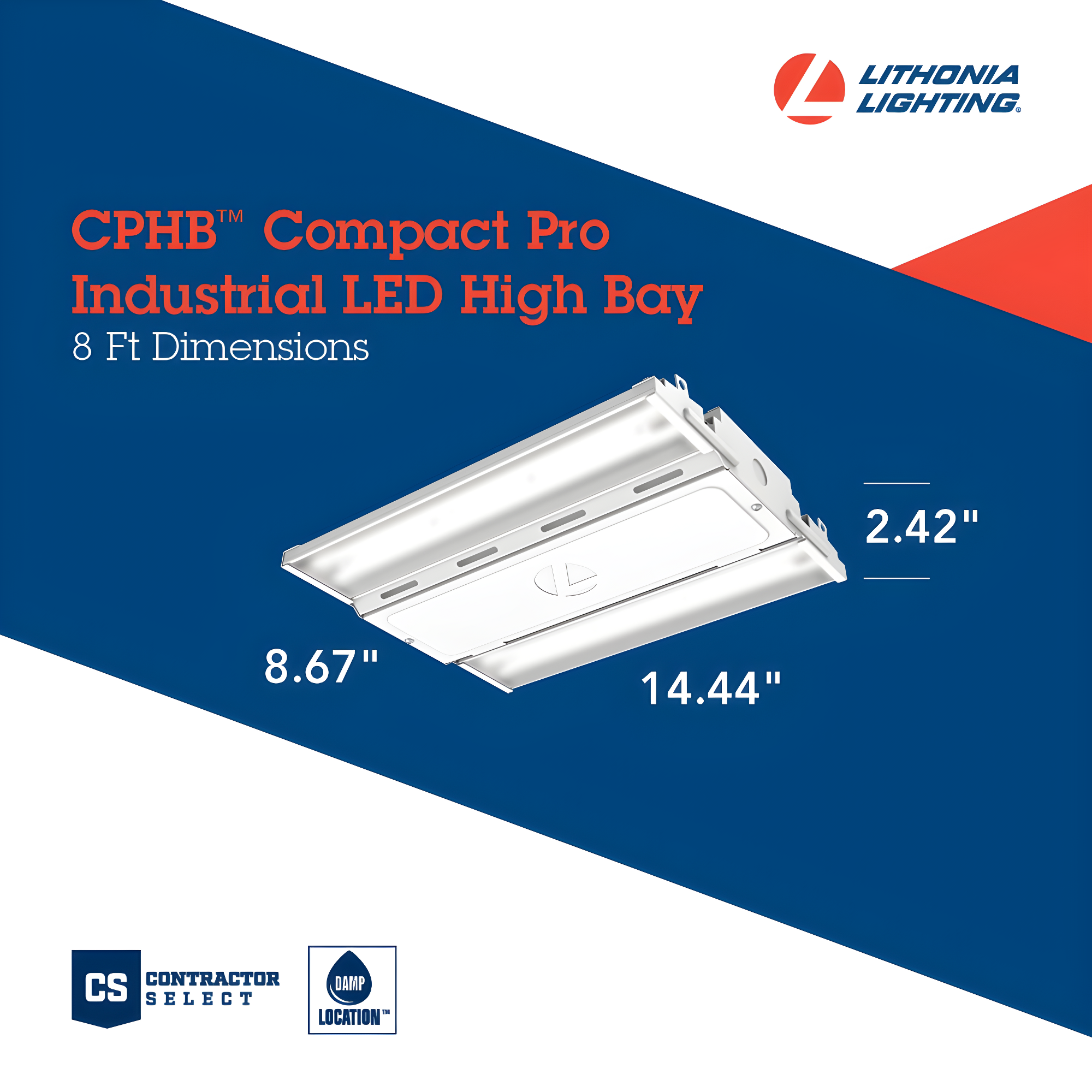 Lithonia Lighting Dimmable Rectangle High Bay Ceiling Light