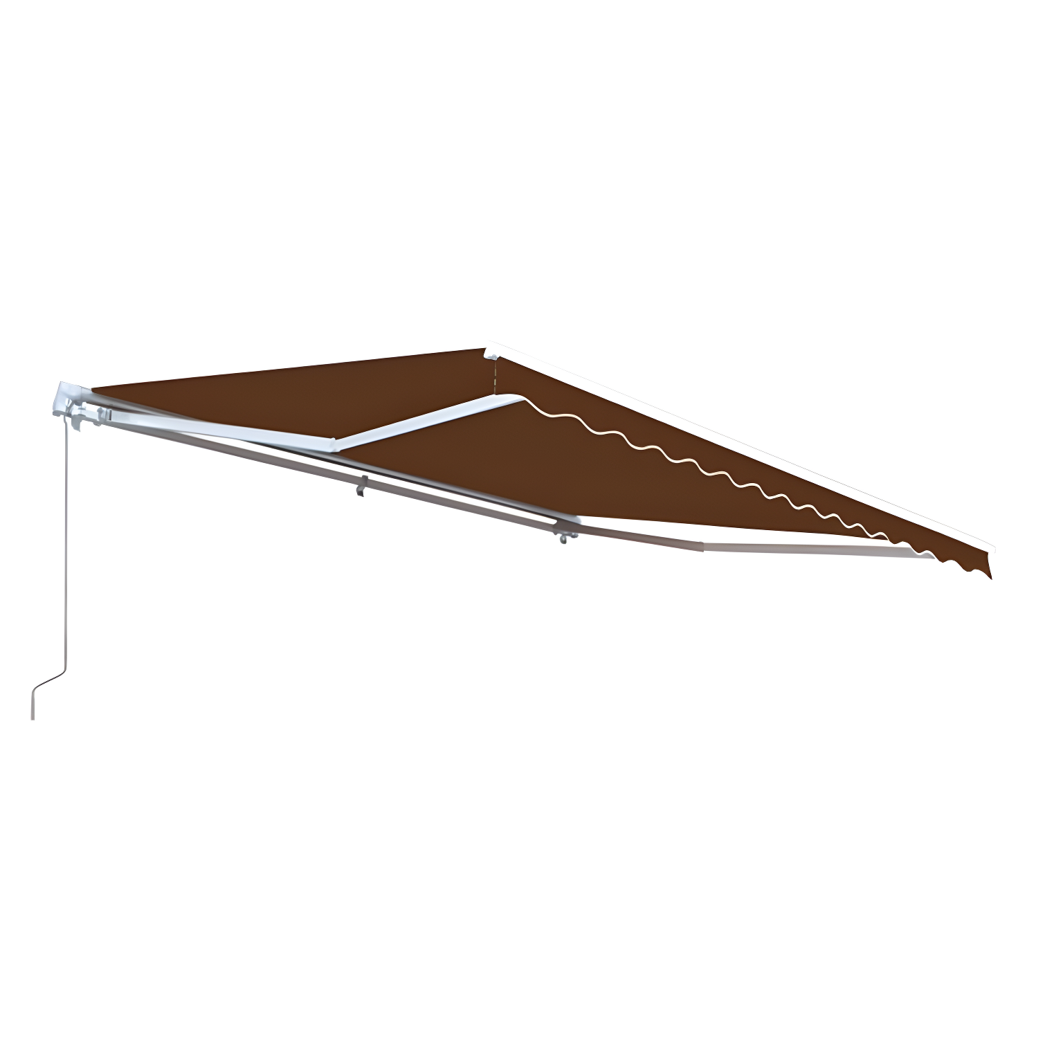 Motorized Retractable White Frame Patio Awning