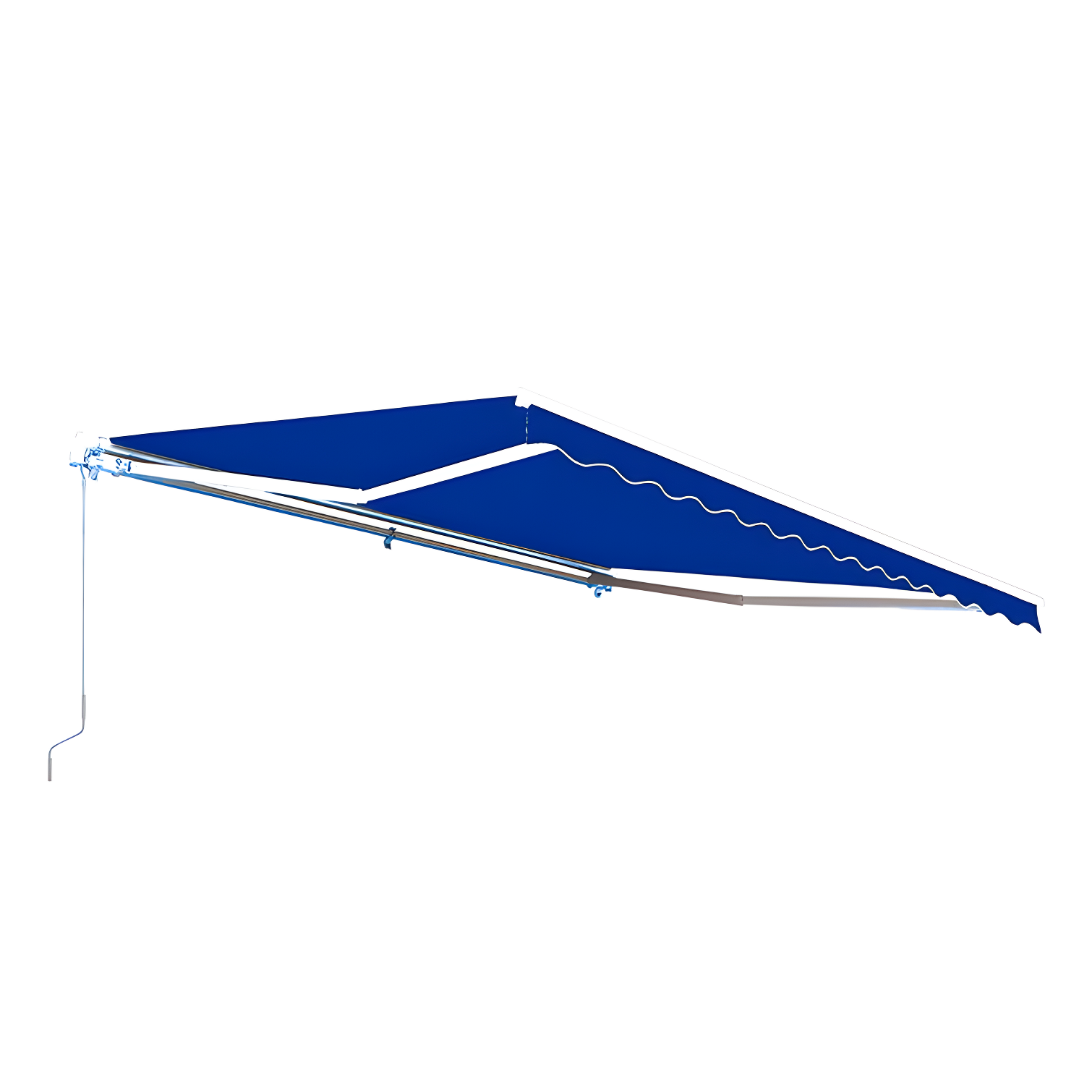 Motorized Retractable White Frame Patio Awning